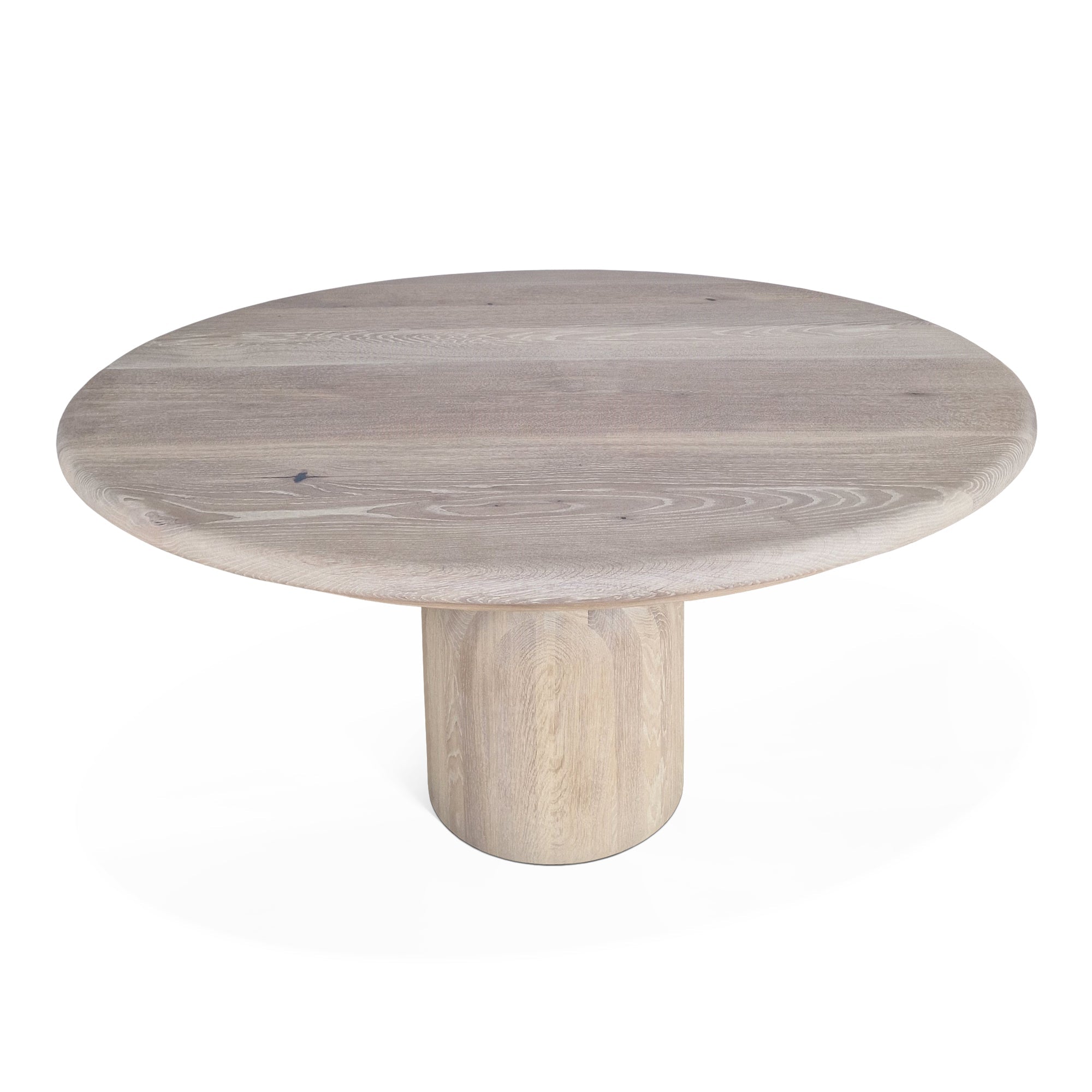 Table à manger ronde extensible en chêne - Plongez dans le mélange harmonieux de chaleur et de modernité avec notre table à manger ronde en chêne - rehaussée par des pieds ronds