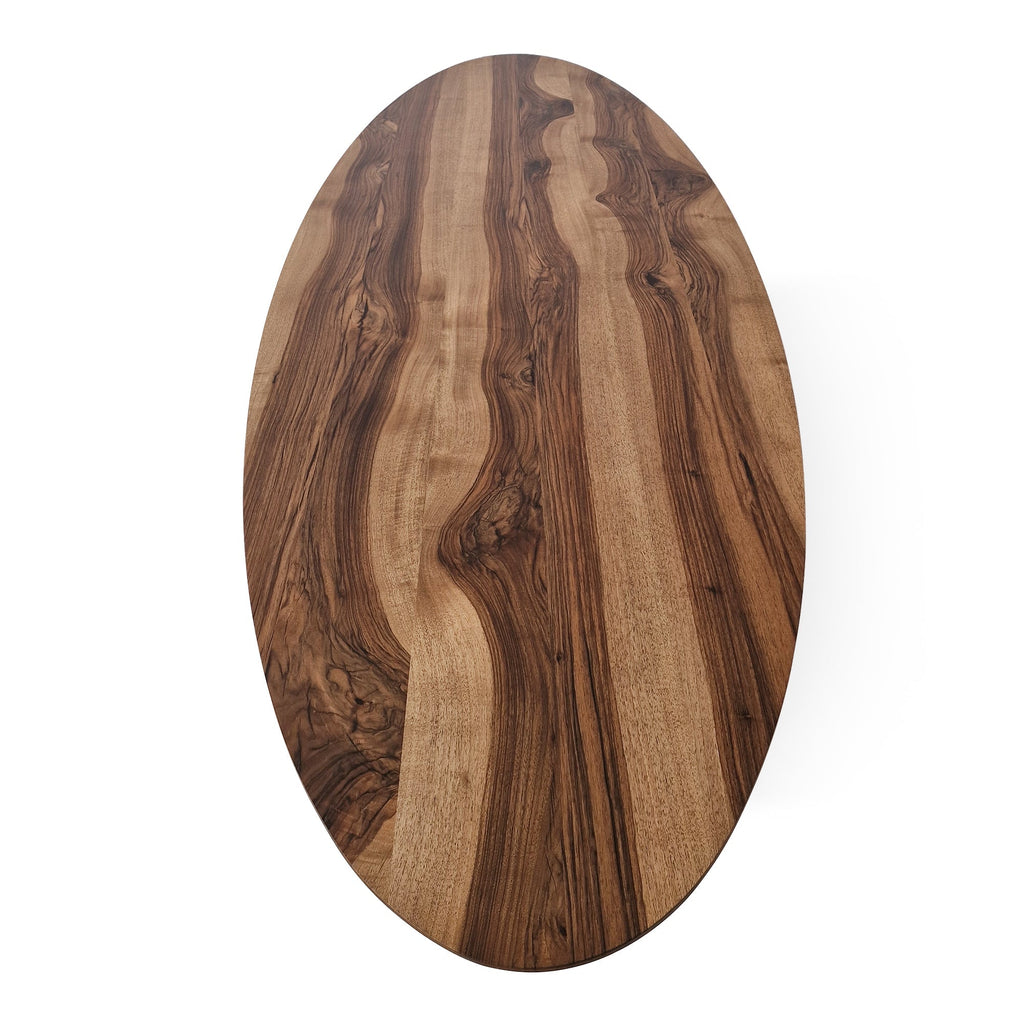 Table ovale en noyer - Voici notre table à manger ronde en chêne fabriquée à la main - un ajout splendide à toute maison - Fabriquée en bois massif, cette table combine