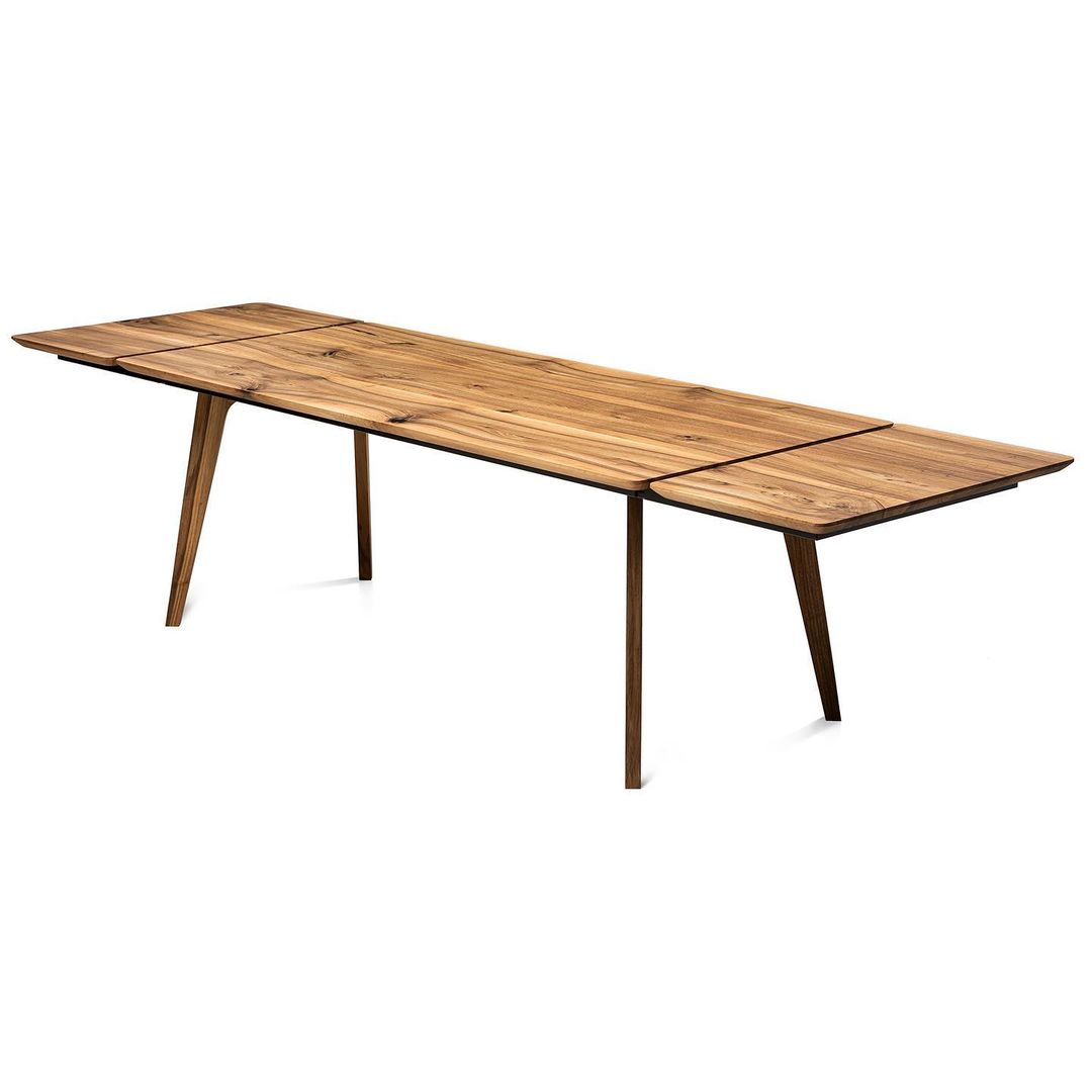 Table à manger extensible en noyer - Fabriquée en bois massif, notre table à manger extensible en noyer est un ajout magnifique à tout intérieur - Son plateau extensible