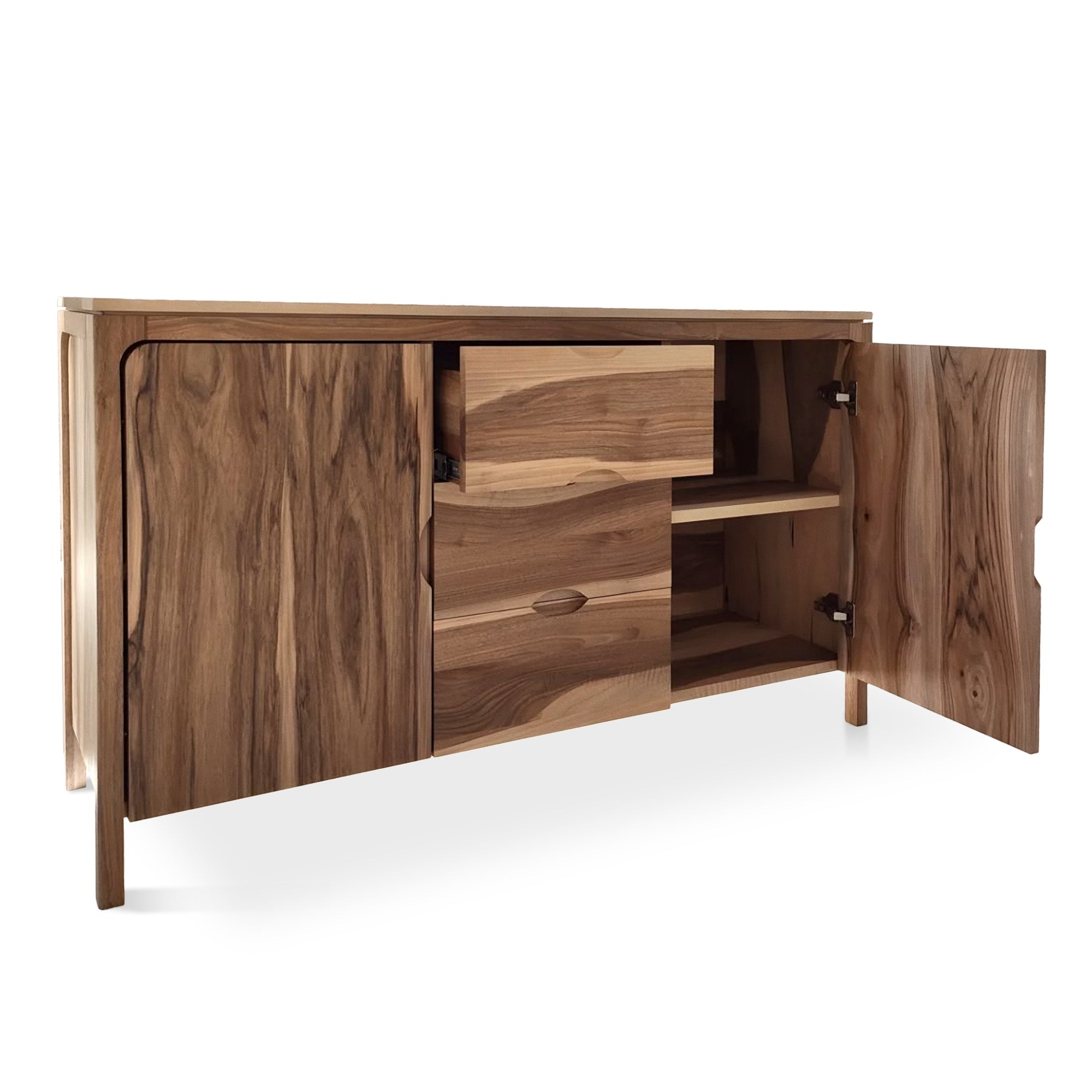 Buffet en noyer – Buffet en noyer massif fait sur mesure – finition à l'huile-cire dure Osmo mate – le buffet est non seulement magnifique, mais il est aussi