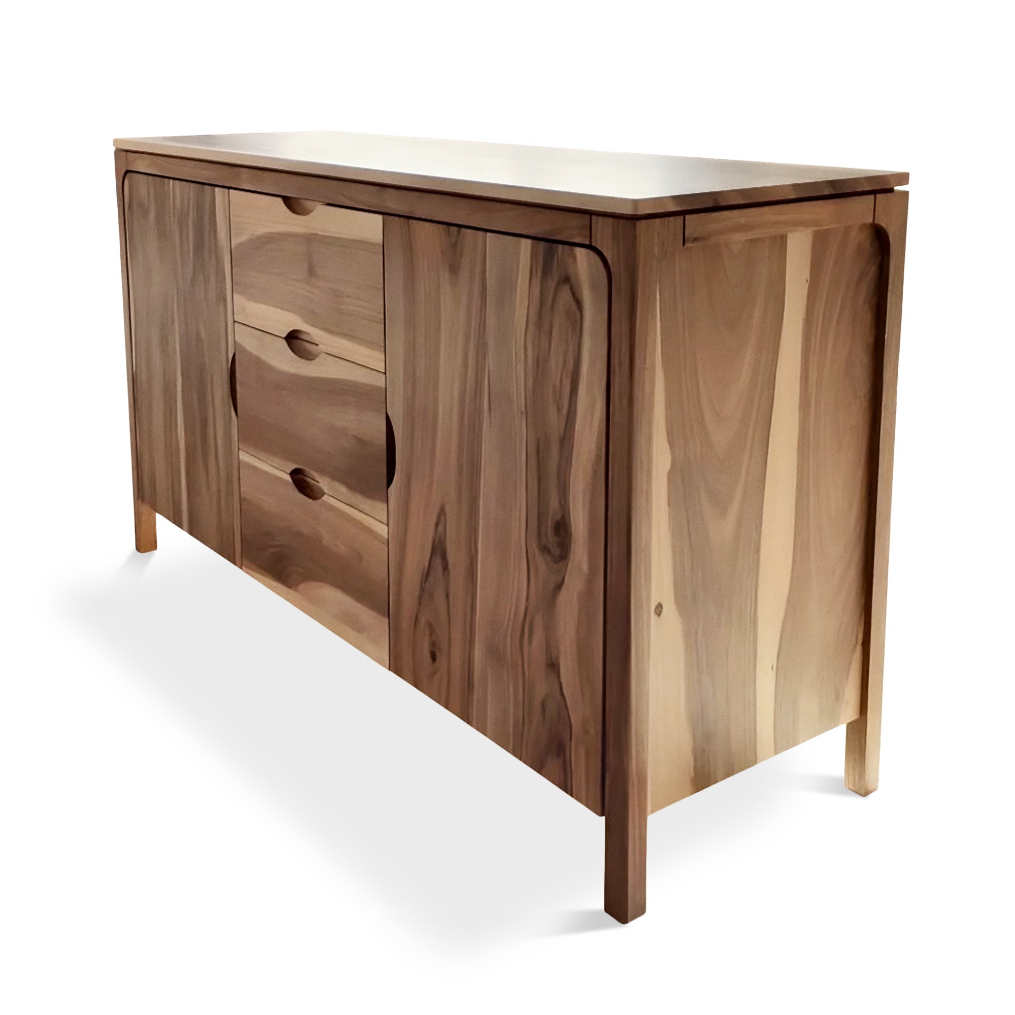 Buffet en noyer – Buffet en noyer massif fait sur mesure – finition à l'huile-cire dure Osmo mate – le buffet est non seulement magnifique, mais il est aussi