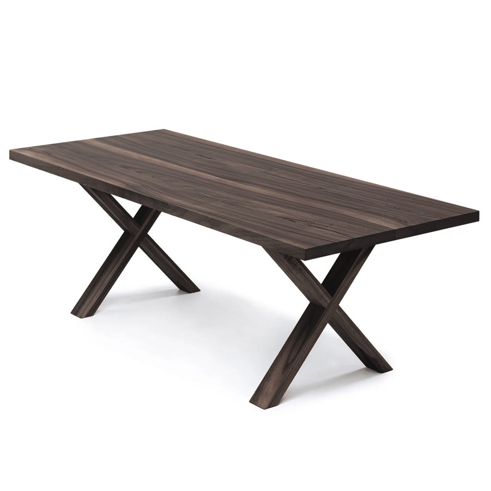 Table à manger extensible en noyer, coloris anthracite - Fabriquée à la main en bois massif, cette exquise table à manger extensible en noyer foncé est un ajout éblouissant