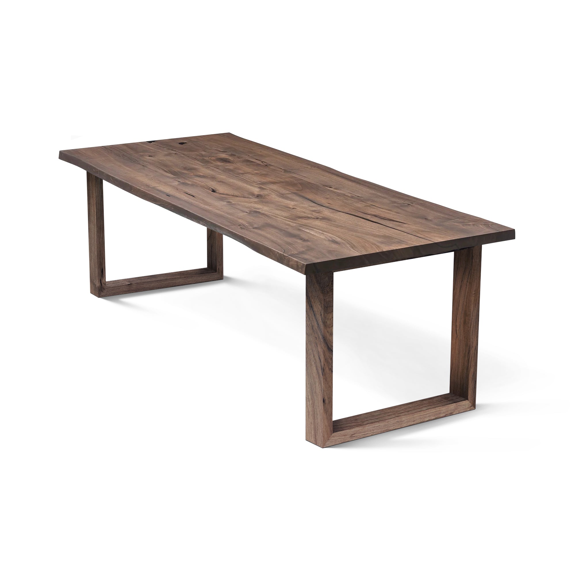 Table à manger extensible en noyer chocolat – Fabriquée à la main en bois massif, cette table à manger extensible exquise en noyer foncé est un ajout magnifique.