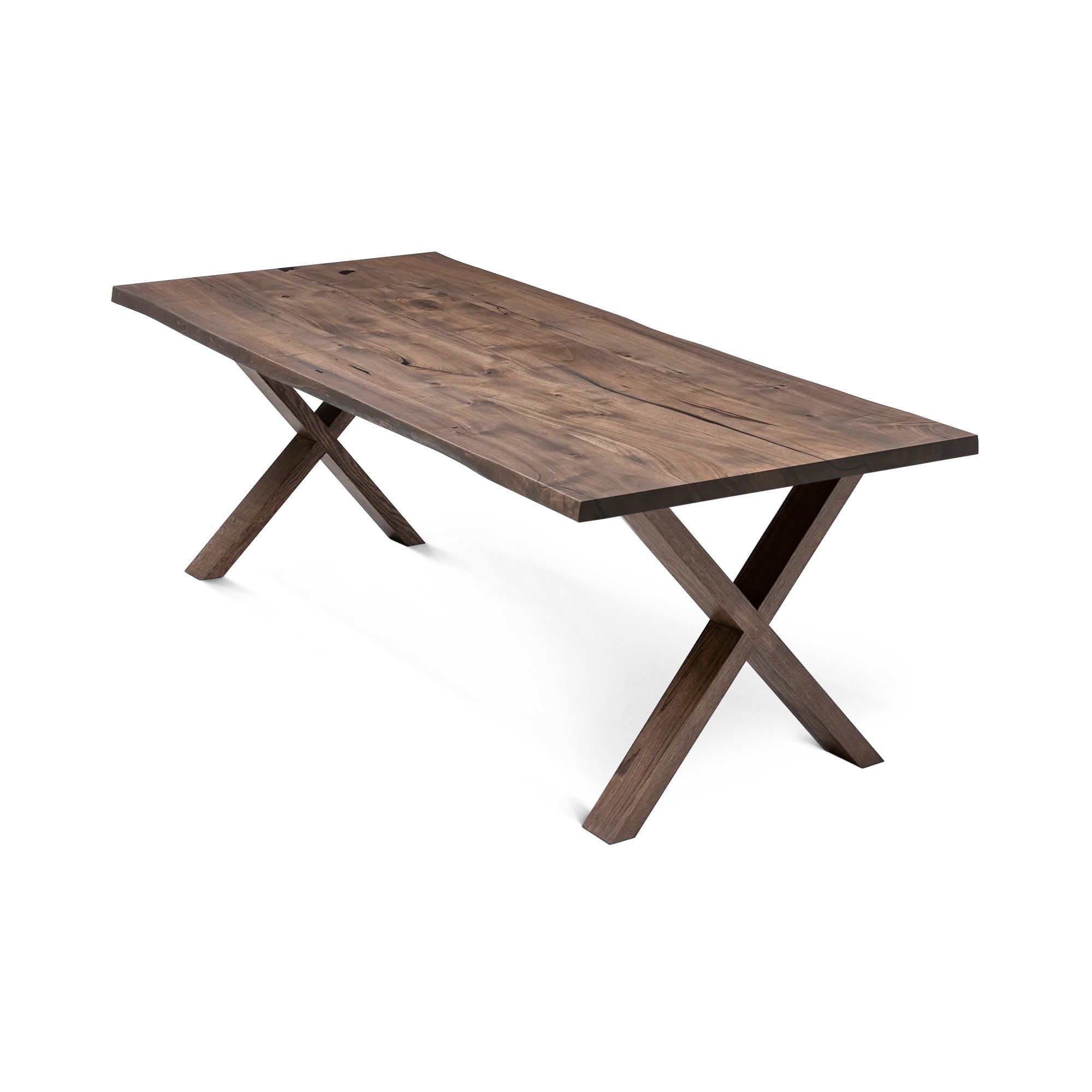 Table à manger extensible en noyer chocolat – Fabriquée à la main en bois massif, cette table à manger extensible exquise en noyer foncé est un ajout magnifique.