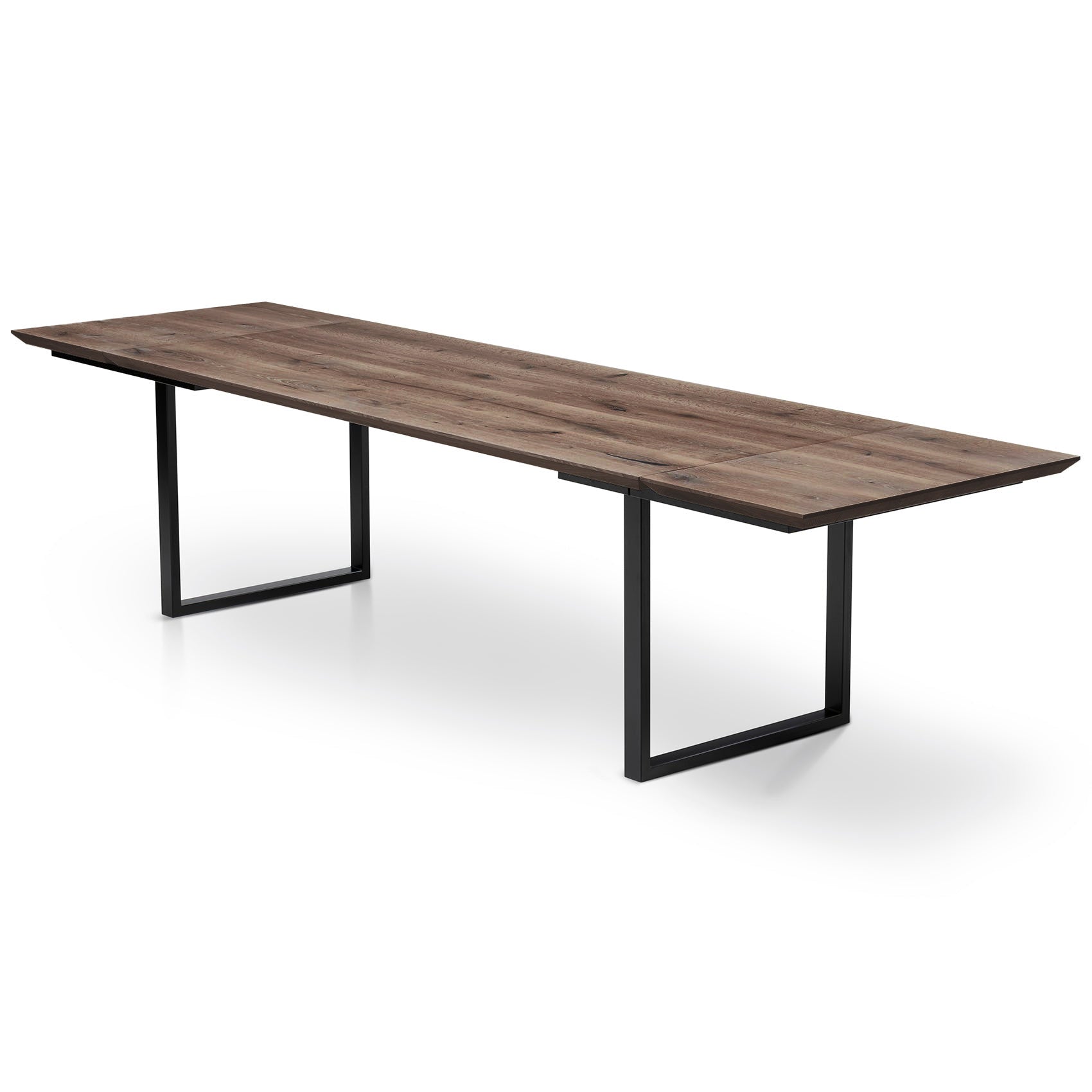 Table à manger extensible en noyer chocolat – Fabriquée à la main en bois massif, cette table à manger extensible exquise en noyer foncé est un ajout magnifique.