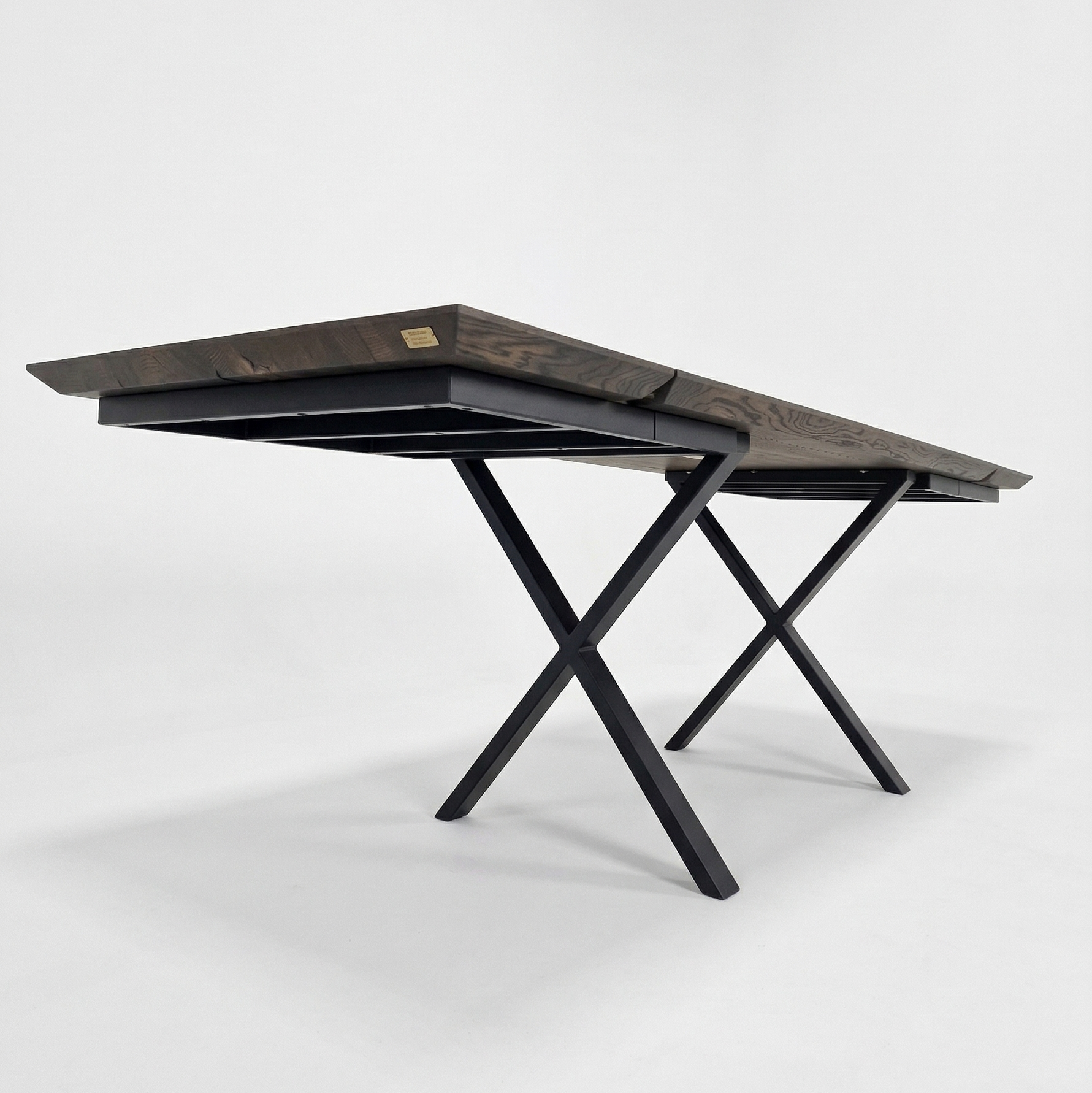 Table à manger en chêne anthracite extensible de 160 à 240 cm - Fabriquée à la main en bois massif - cette magnifique table à manger extensible en chêne foncé est une