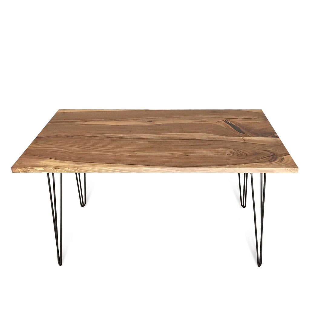 Table à manger extensible en noyer massif - Fabriquée à partir de bois massif - notre table de salle à manger en noyer est un ajout magnifique à tout intérieur - Son plateau extensible