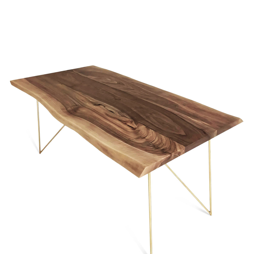 Table à manger extensible en noyer massif - Fabriquée à partir de bois massif - notre table de salle à manger en noyer est un ajout magnifique à tout intérieur - Son plateau extensible