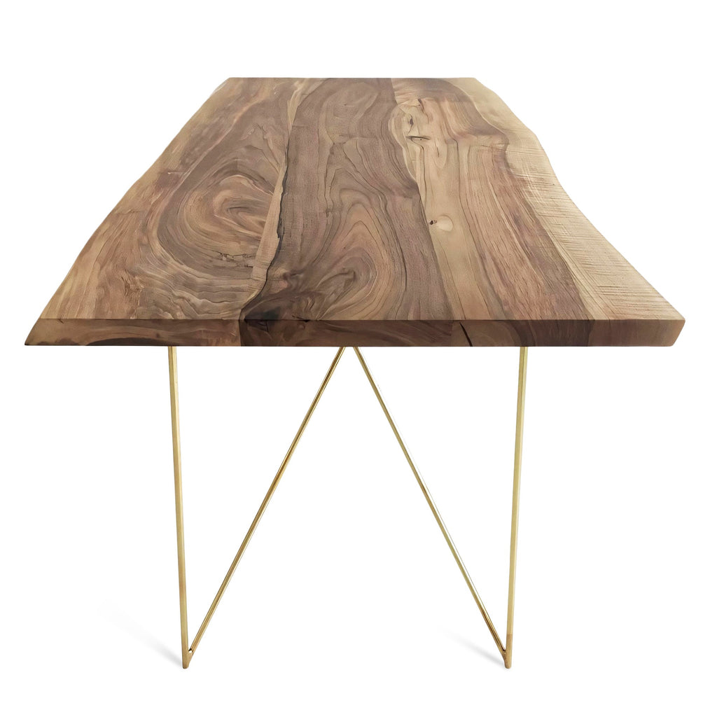 Table à manger extensible en noyer massif - Fabriquée à partir de bois massif - notre table de salle à manger en noyer est un ajout magnifique à tout intérieur - Son plateau extensible