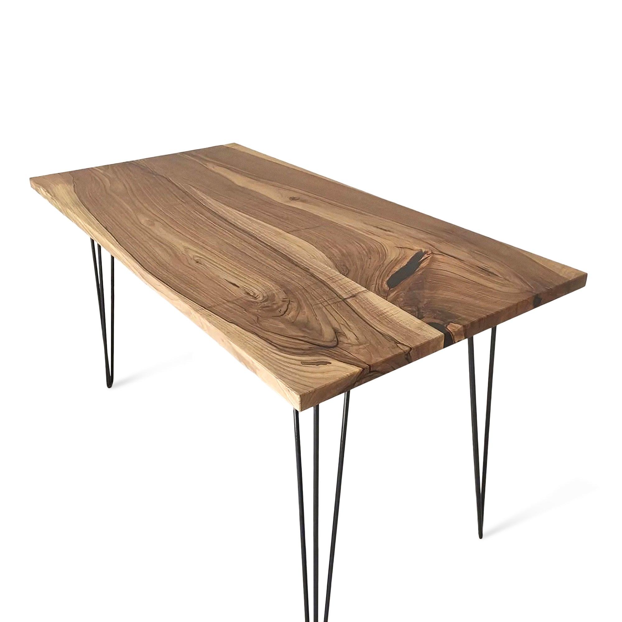 Table à manger extensible en noyer massif - Fabriquée à partir de bois massif - notre table de salle à manger en noyer est un ajout magnifique à tout intérieur - Son plateau extensible