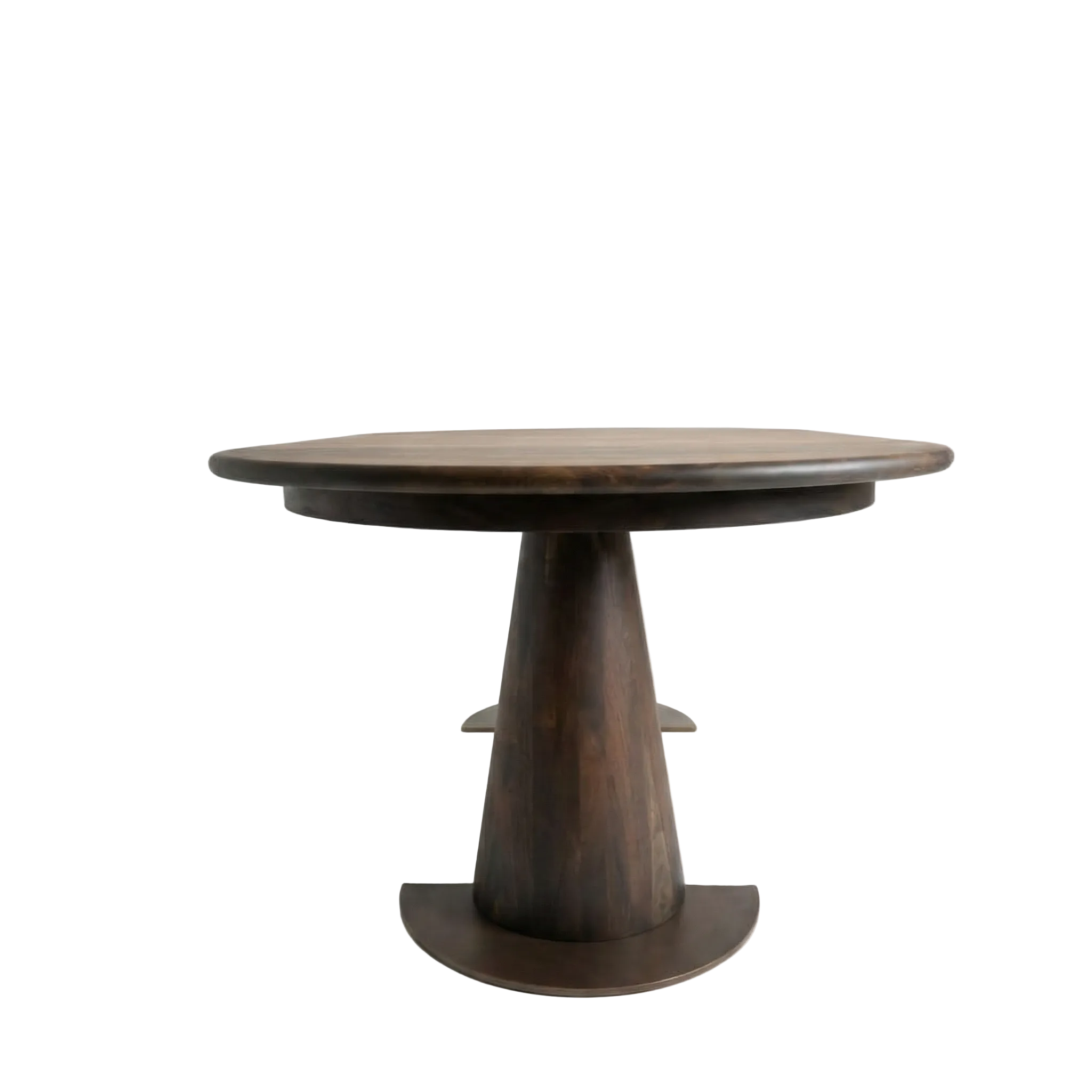 Table à manger ronde extensible en noyer – Découvrez notre table à manger ronde fabriquée à la main en chêne avec pieds en tube – un ajout superbe à toute maison – Fabriquée