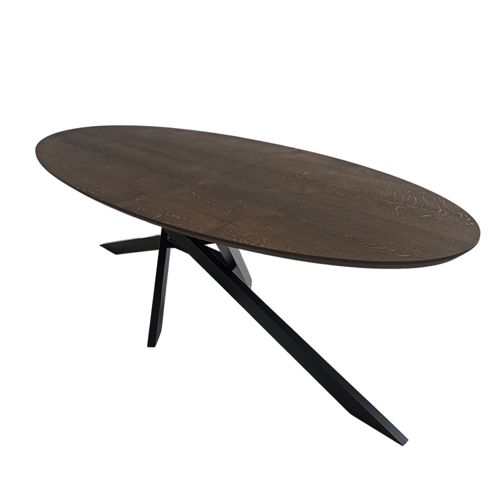 Table à manger ovale en chêne - Table à manger ovale en chêne La couleur de la table sur la photo est anthracite - la table est disponible en 4 couleurs différentes Le
