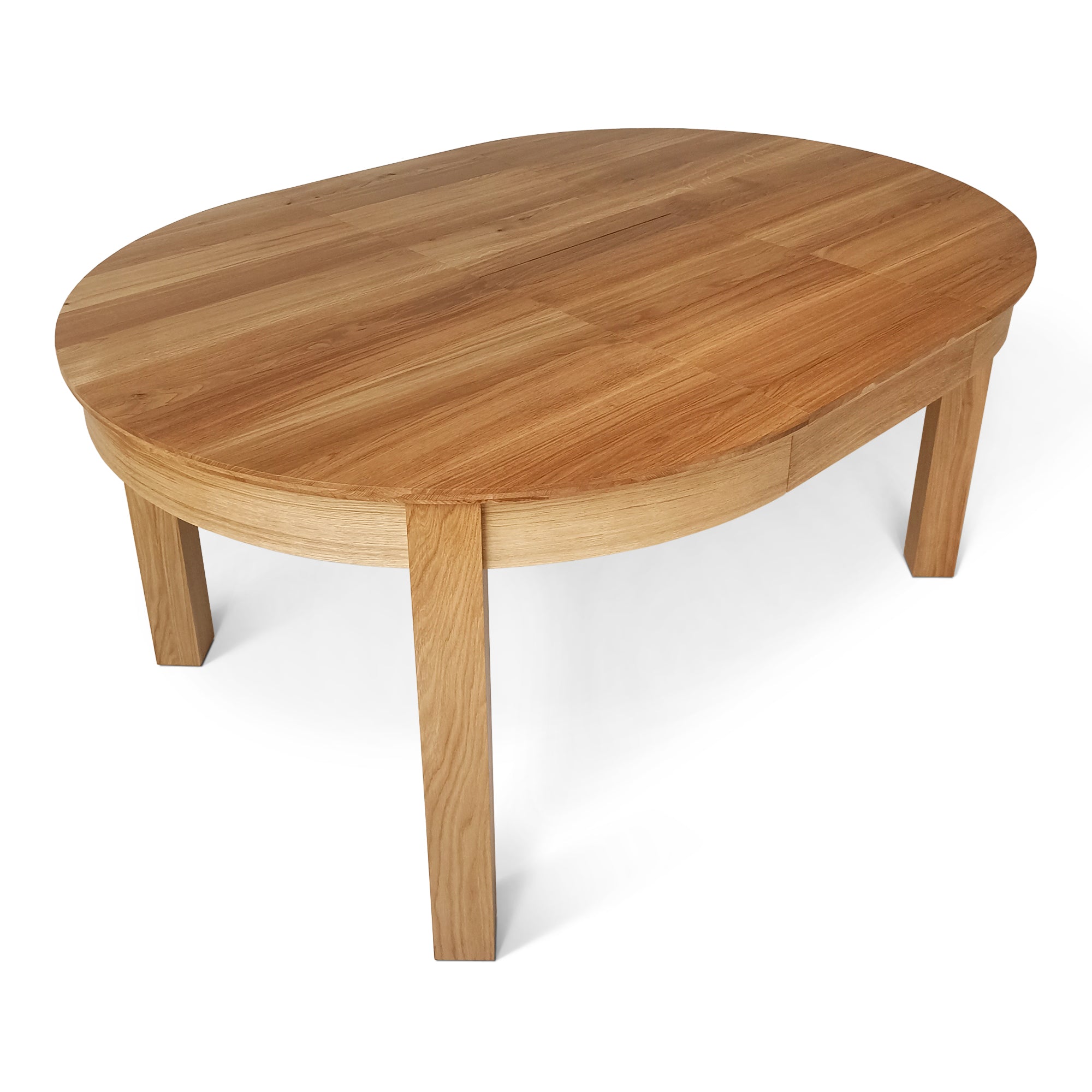 Table à rallonge avec rallonge intégrée - La table - fabriquée en chêne massif ou en placage - incarne le charme classique et la durabilité - Sa forme ronde