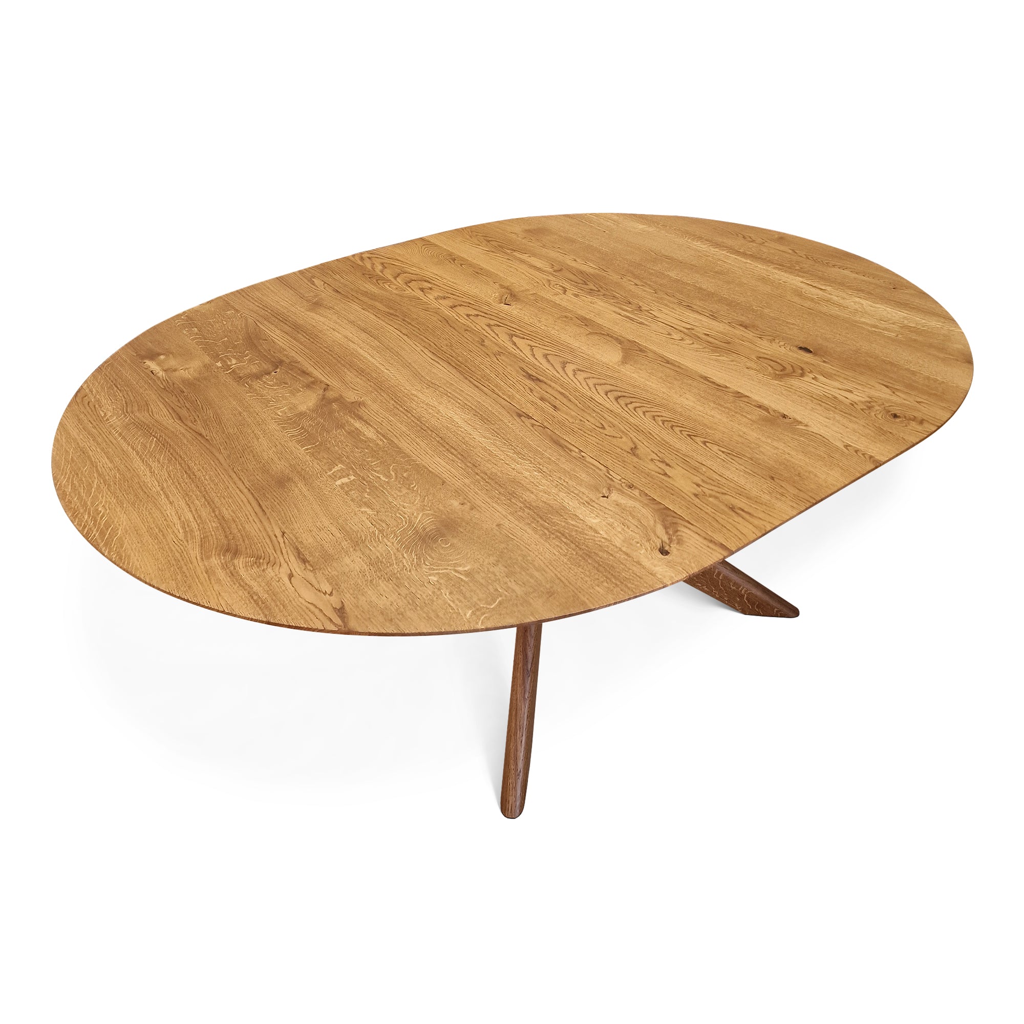Table à manger ronde extensible en chêne - Découvrez notre table à manger ronde en chêne, fabriquée à la main - un ajout superbe à tout intérieur - Fabriquée en bois massif, cette