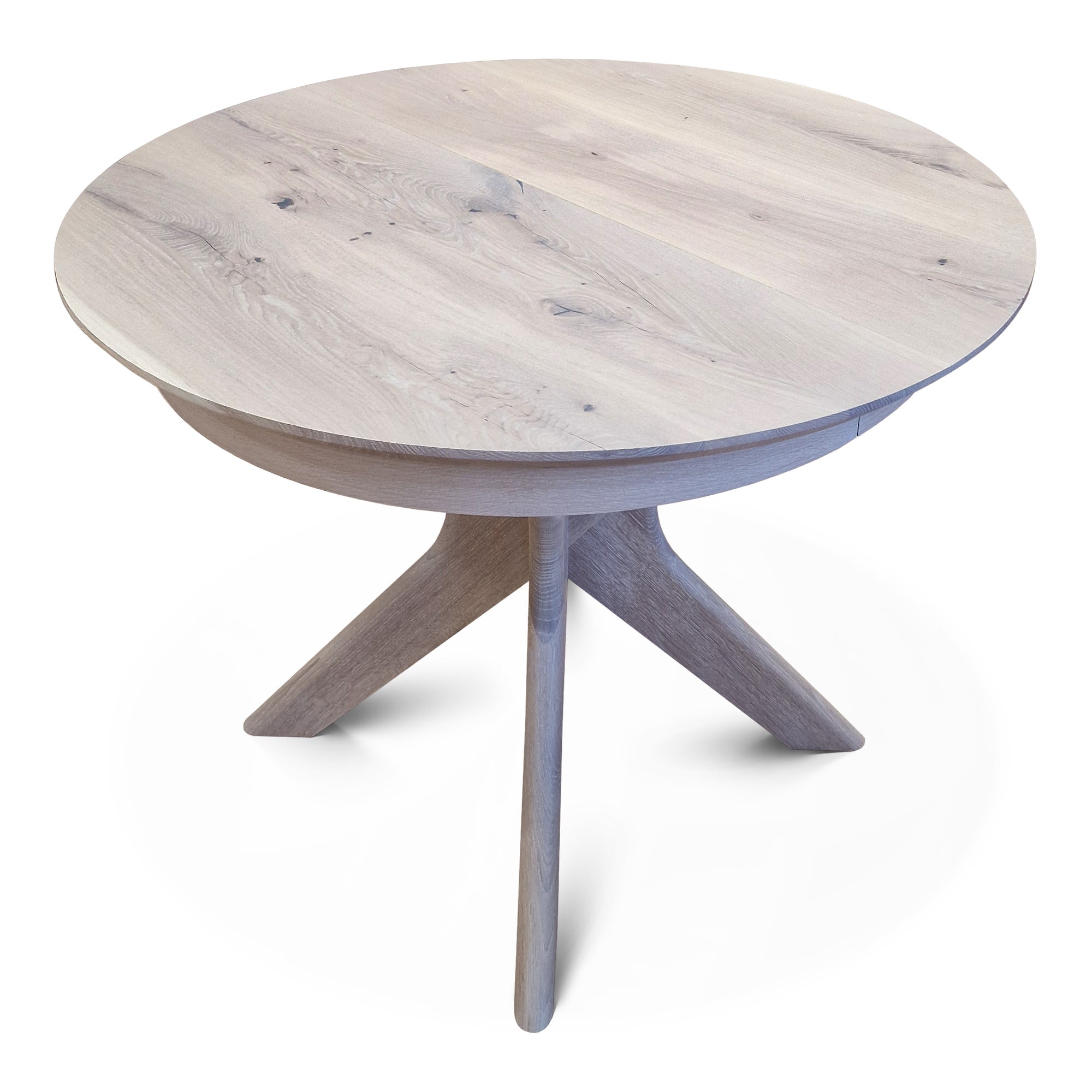 Table à manger ronde extensible en chêne - Découvrez notre table à manger ronde en chêne, fabriquée à la main - un ajout superbe à tout intérieur - Fabriquée en bois massif, cette