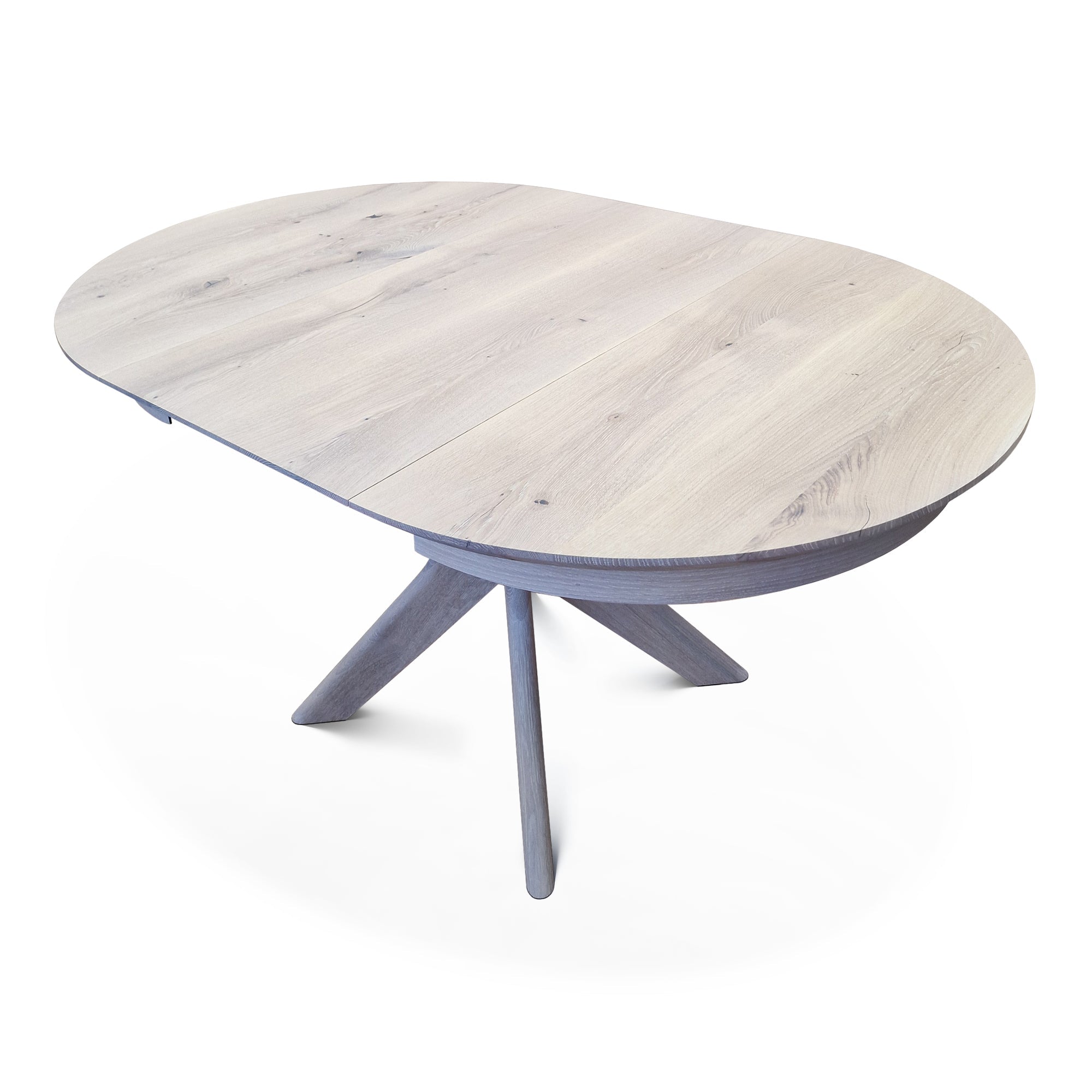 Table à manger ronde extensible en chêne - Découvrez notre table à manger ronde en chêne, fabriquée à la main - un ajout superbe à tout intérieur - Fabriquée en bois massif, cette