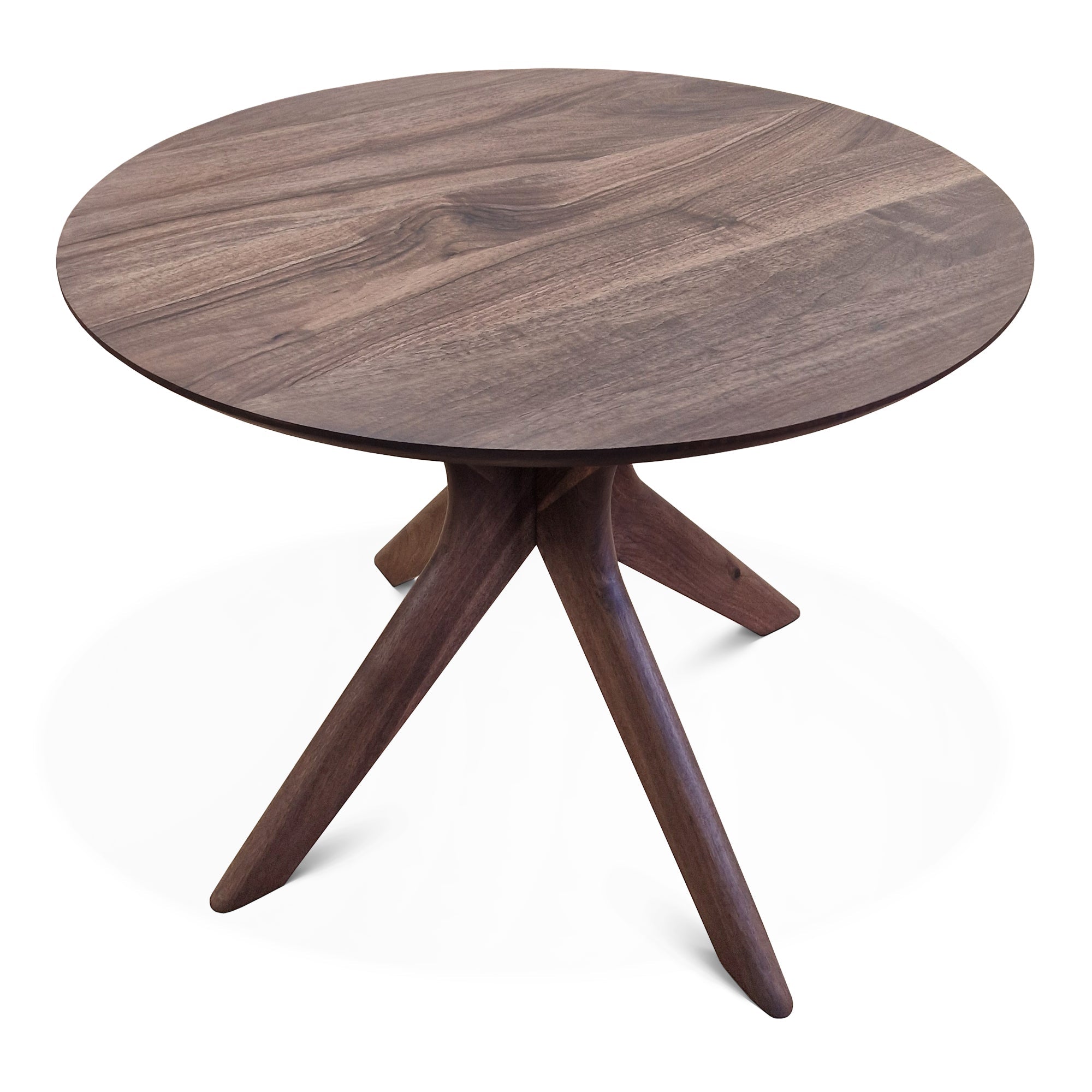 Table à manger ronde extensible en noyer – Découvrez notre table à manger ronde en noyer fabriquée à la main – un ajout magnifique à tout intérieur – Fabriquée en bois massif