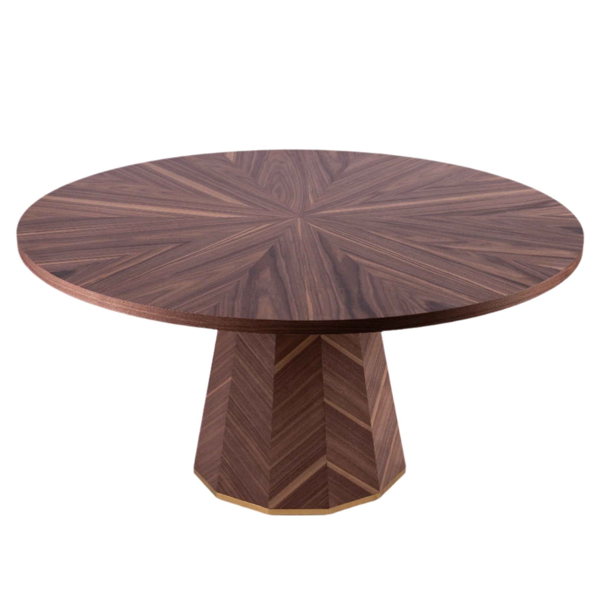 Table en Noyer - avec son placage en noyer américain traité thermiquement - allie avec brio la beauté naturelle du bois à un design épuré et moderne - Le