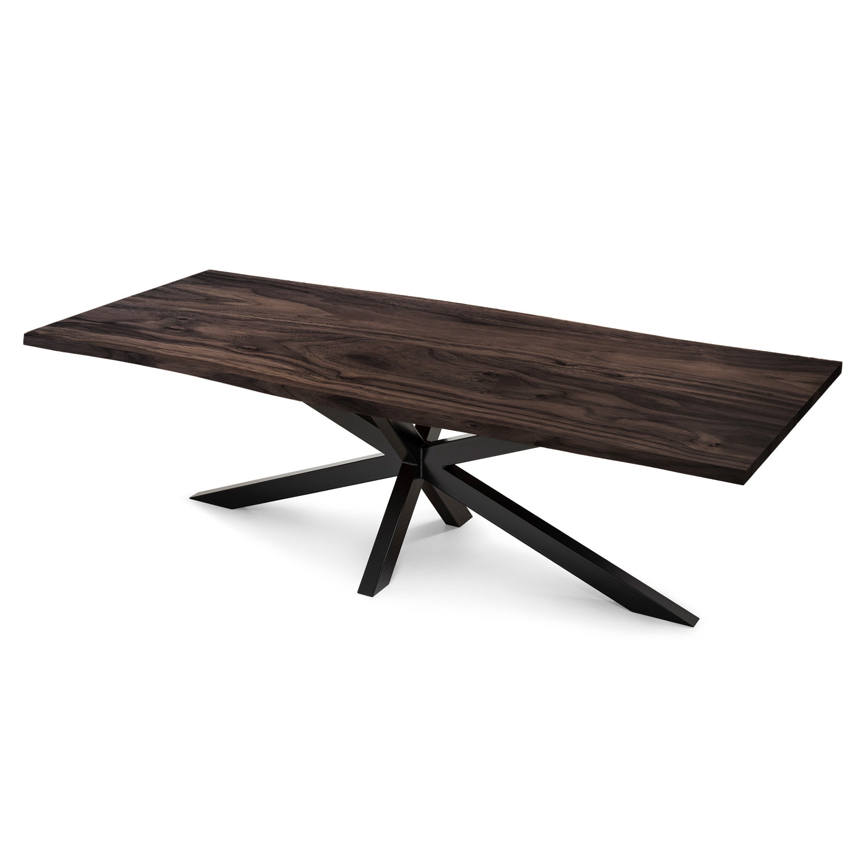 Table à manger extensible en noyer pied araignée - Fabriquée à la main à partir de bois massif - cette table exquise en noyer extensible avec un pied araignée est une superbe pièce.