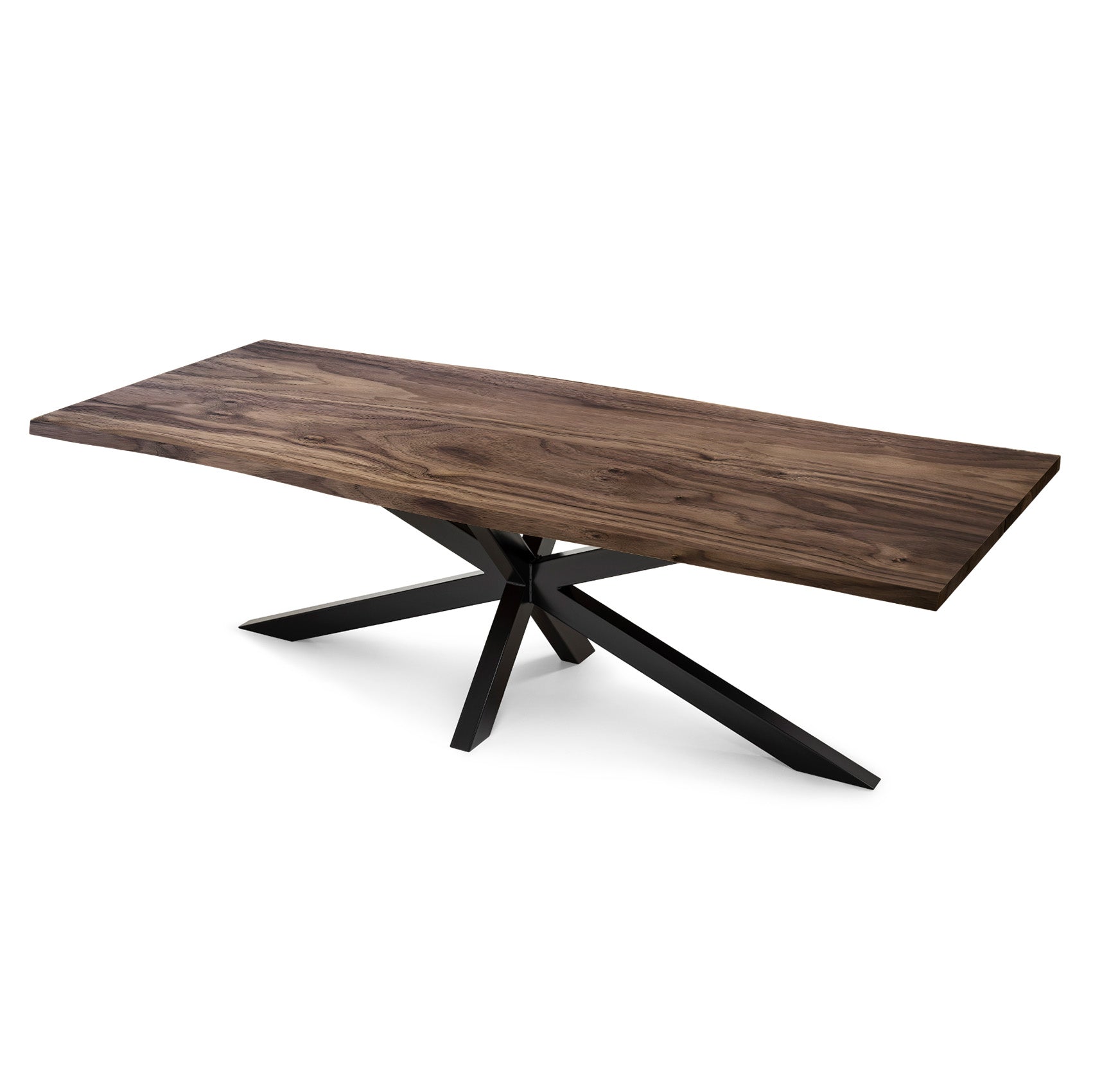 Table à manger extensible en noyer pied araignée - Fabriquée à la main à partir de bois massif - cette table exquise en noyer extensible avec un pied araignée est une superbe pièce.