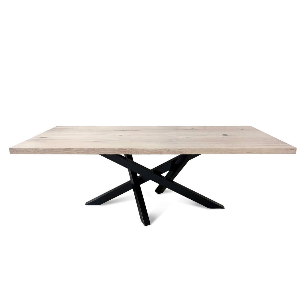 Table à manger extensible en chêne pied araignée - Fabriquée à la main à partir de bois massif - cette table à manger en chêne avec un pied araignée est un ajout magnifique à tout intérieur