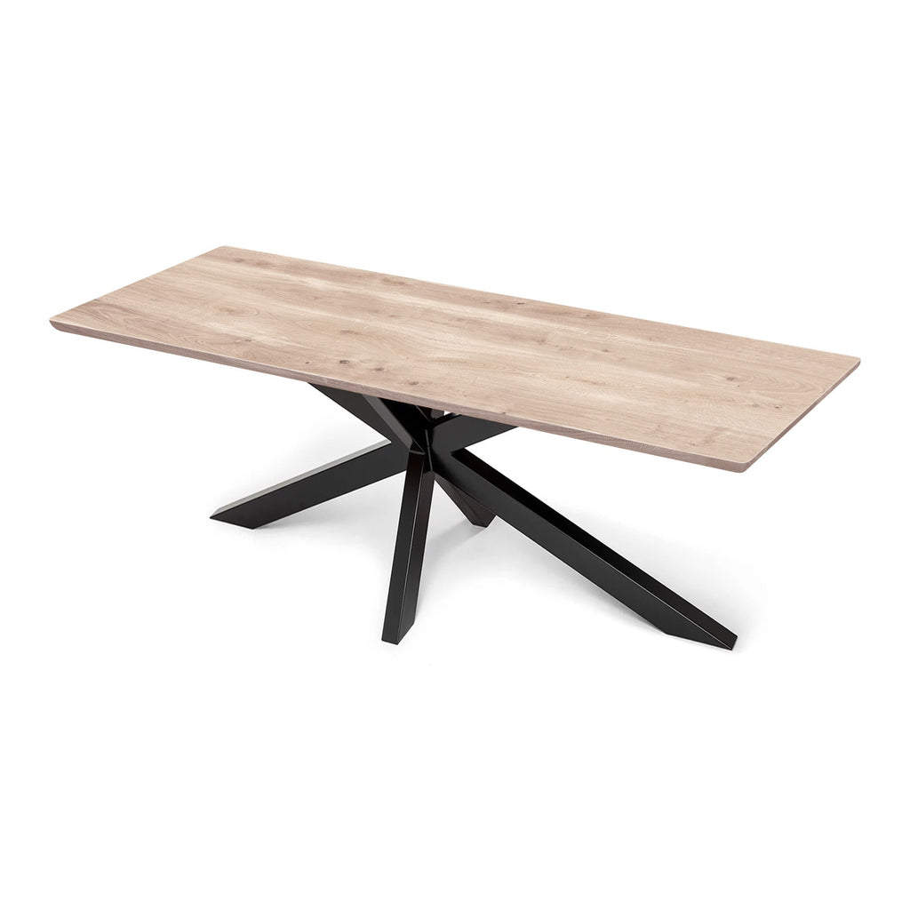 Table à manger extensible en chêne pied araignée - Fabriquée à la main à partir de bois massif - cette table à manger en chêne avec un pied araignée est un ajout magnifique à tout intérieur
