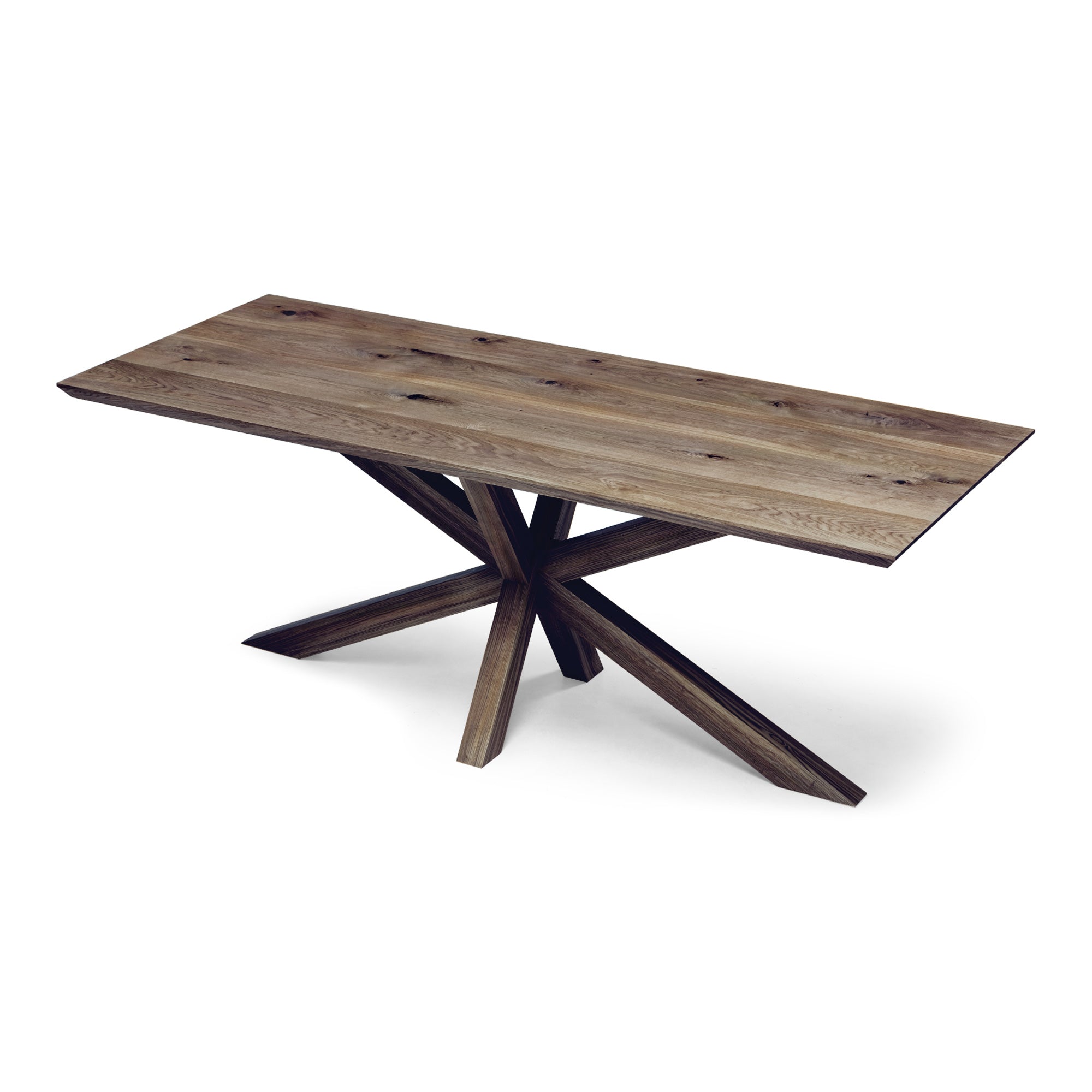 Table à manger extensible en chêne pied araignée - Fabriquée à la main à partir de bois massif - cette table à manger en chêne avec un pied araignée est un ajout magnifique à tout intérieur