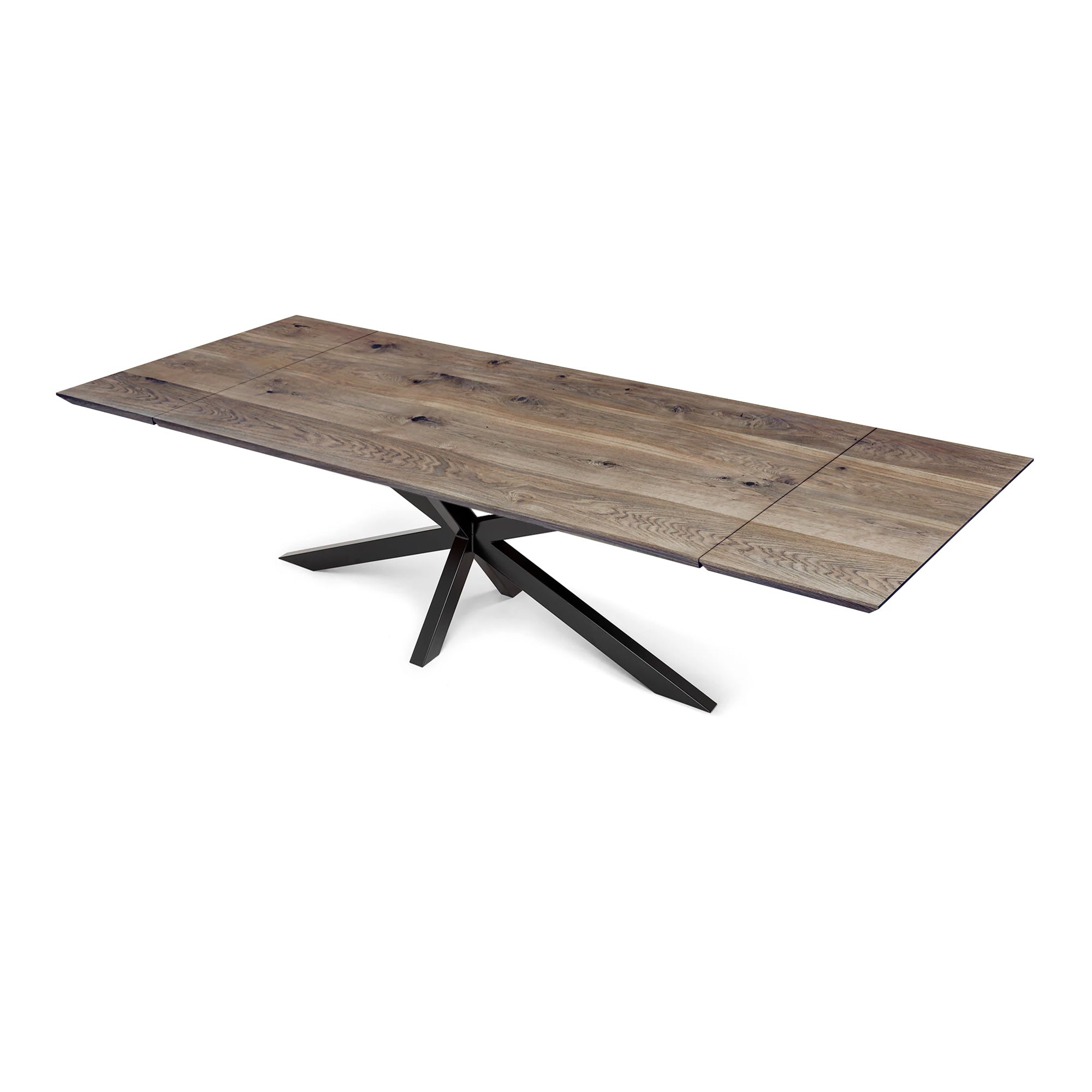 Table à manger extensible en chêne pied araignée - Fabriquée à la main à partir de bois massif - cette table à manger en chêne avec un pied araignée est un ajout magnifique à tout intérieur