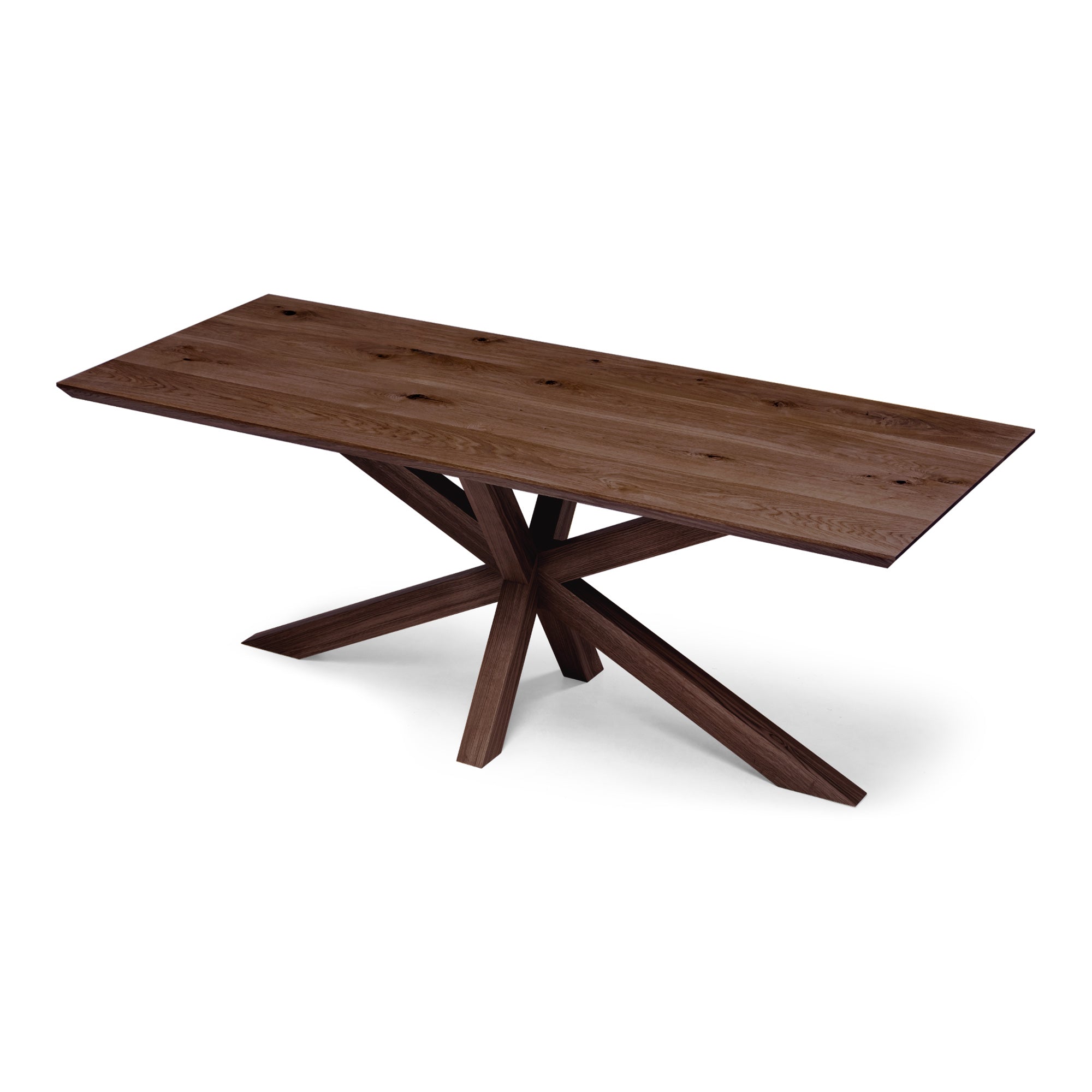 Table à manger extensible en chêne pied araignée - Fabriquée à la main à partir de bois massif - cette table à manger en chêne avec un pied araignée est un ajout magnifique à tout intérieur