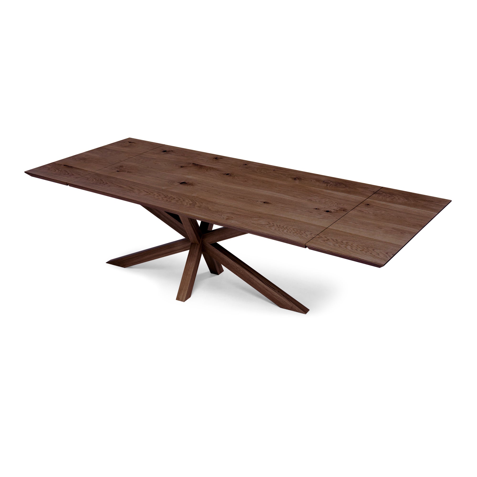 Table à manger extensible en chêne pied araignée - Fabriquée à la main à partir de bois massif - cette table à manger en chêne avec un pied araignée est un ajout magnifique à tout intérieur