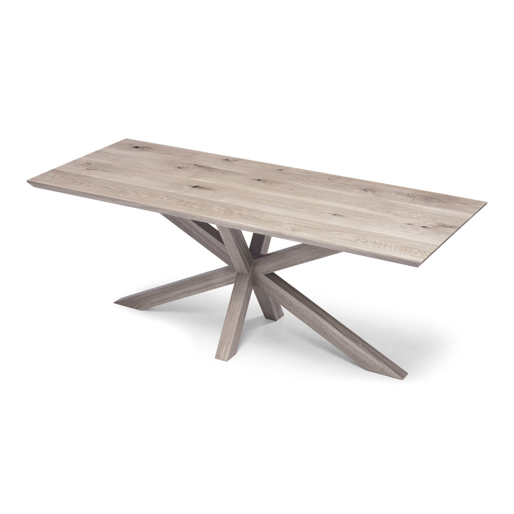 Table à manger extensible en chêne pied araignée - Fabriquée à la main à partir de bois massif - cette table à manger en chêne avec un pied araignée est un ajout magnifique à tout intérieur