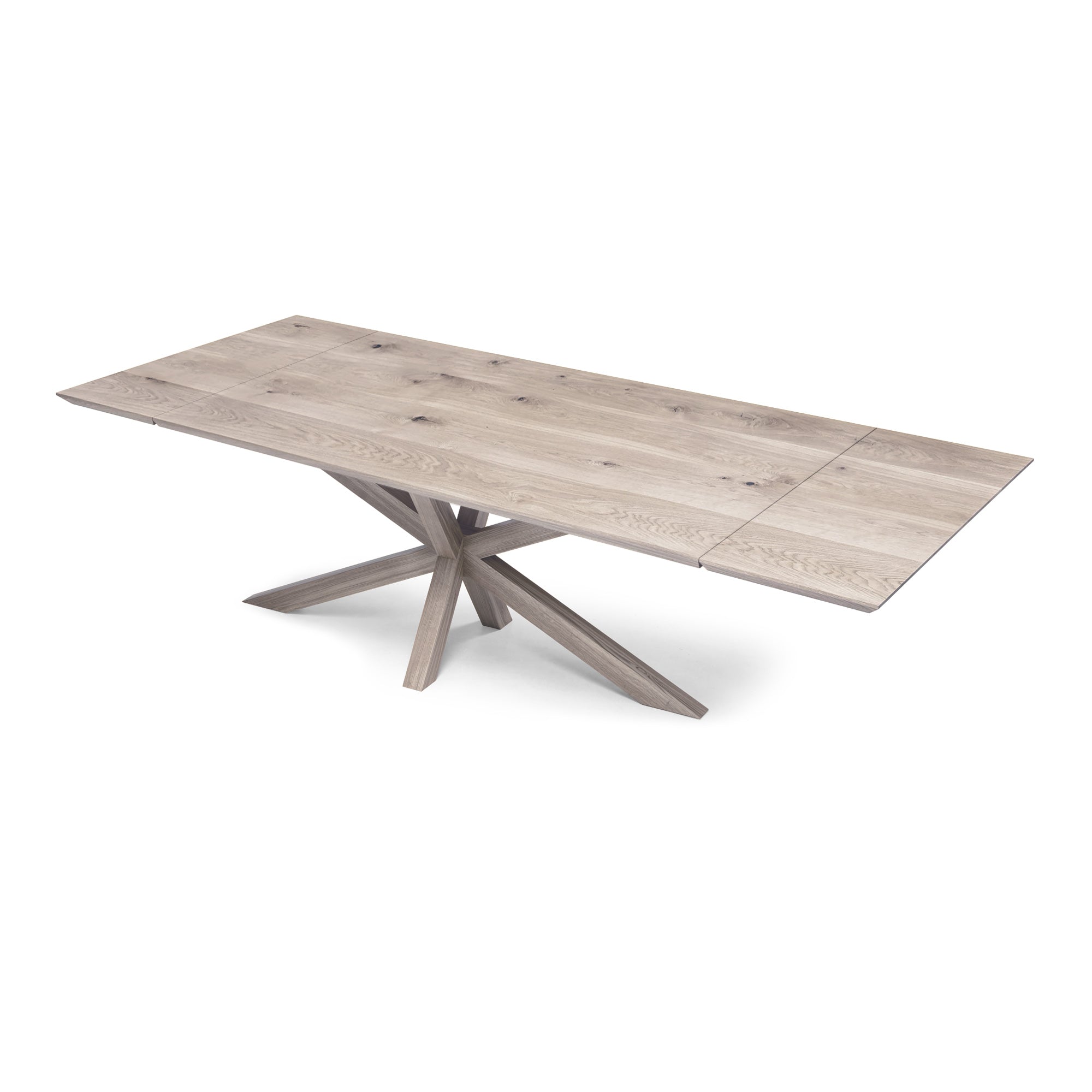 Table à manger extensible en chêne pied araignée - Fabriquée à la main à partir de bois massif - cette table à manger en chêne avec un pied araignée est un ajout magnifique à tout intérieur
