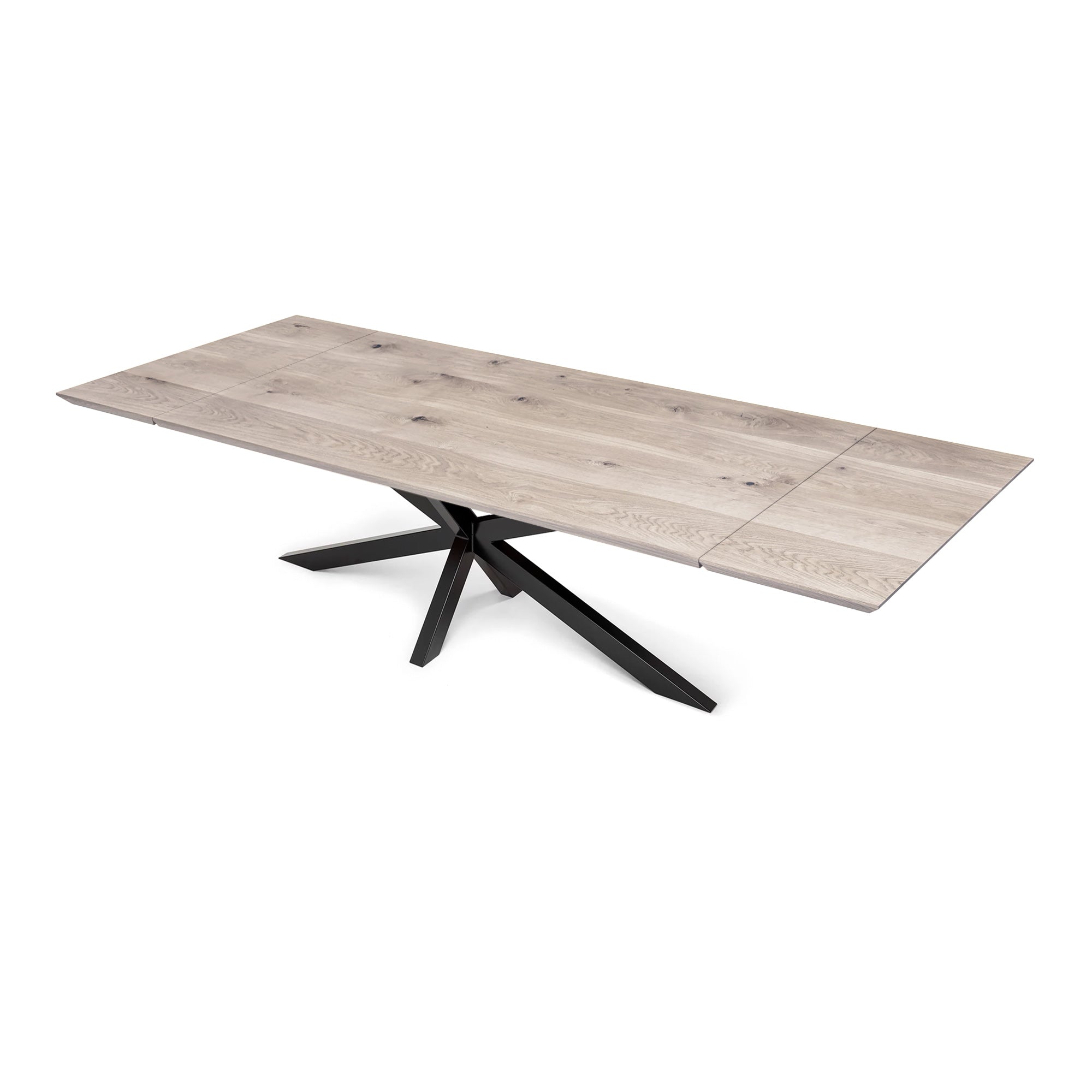 Table à manger extensible en chêne pied araignée - Fabriquée à la main à partir de bois massif - cette table à manger en chêne avec un pied araignée est un ajout magnifique à tout intérieur