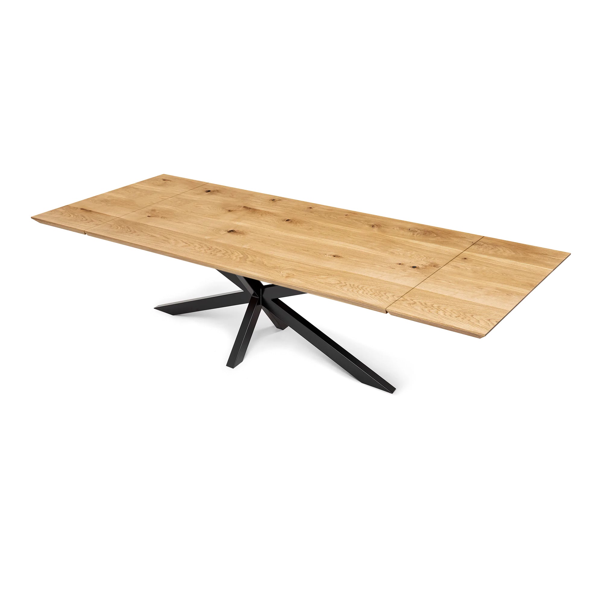 Table à manger extensible en chêne pied araignée - Fabriquée à la main à partir de bois massif - cette table à manger en chêne avec un pied araignée est un ajout magnifique à tout intérieur