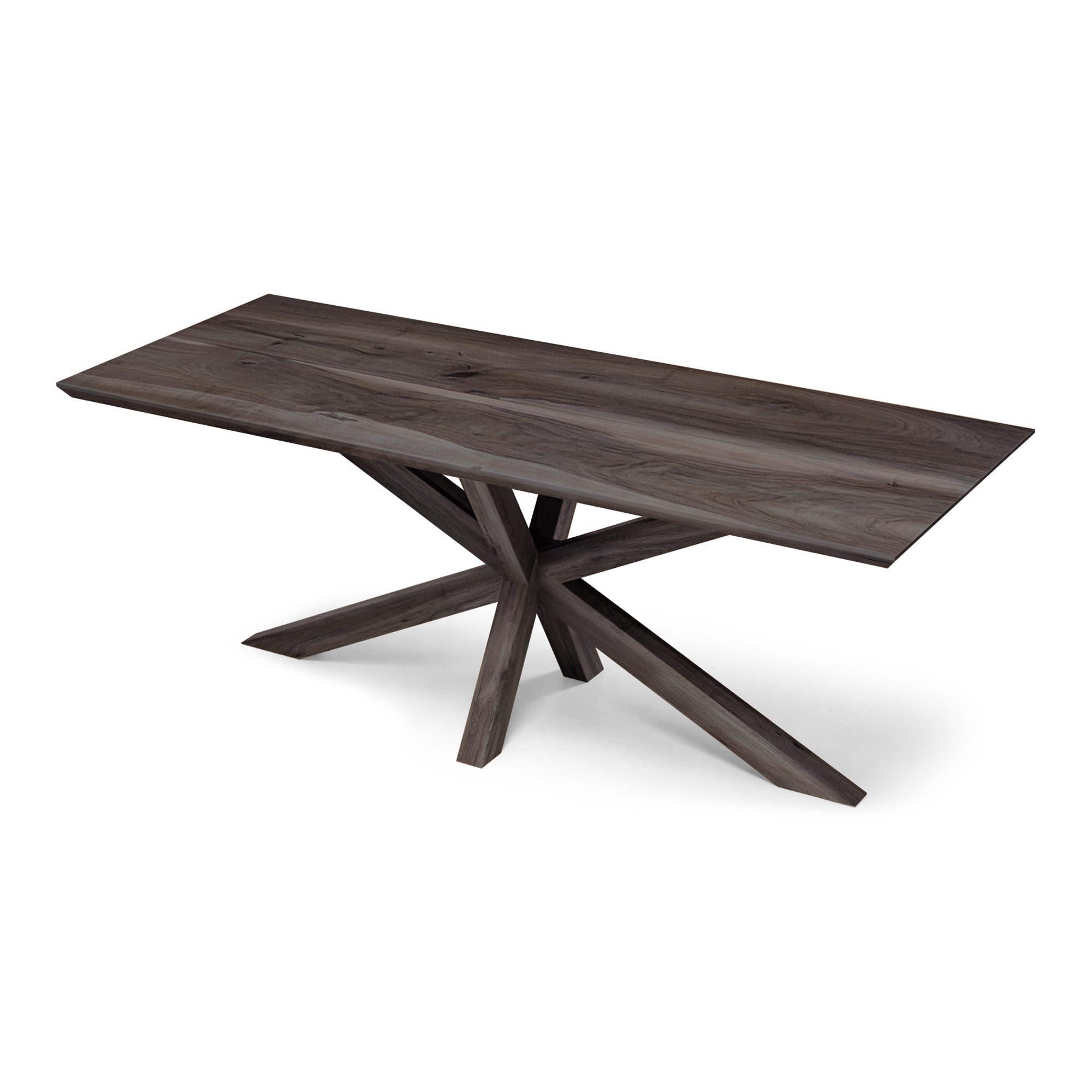 Table à manger extensible en noyer pied araignée - Fabriquée à la main à partir de bois massif - cette table exquise en noyer extensible avec un pied araignée est une superbe pièce.
