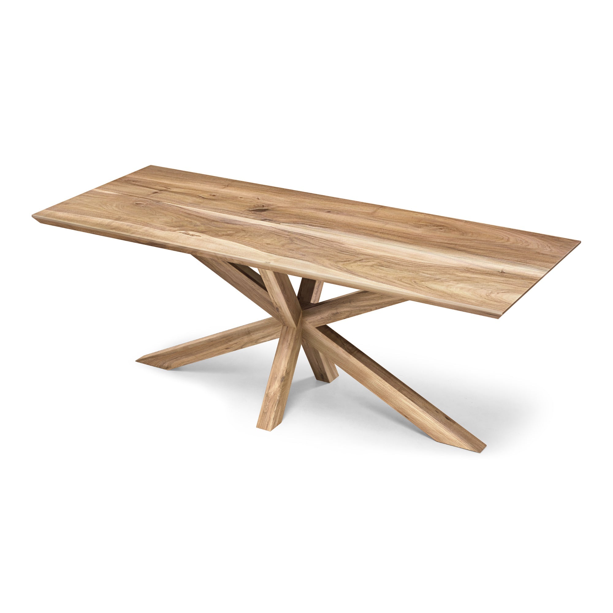 Table à manger extensible en noyer pied araignée - Fabriquée à la main à partir de bois massif - cette table exquise en noyer extensible avec un pied araignée est une superbe pièce.