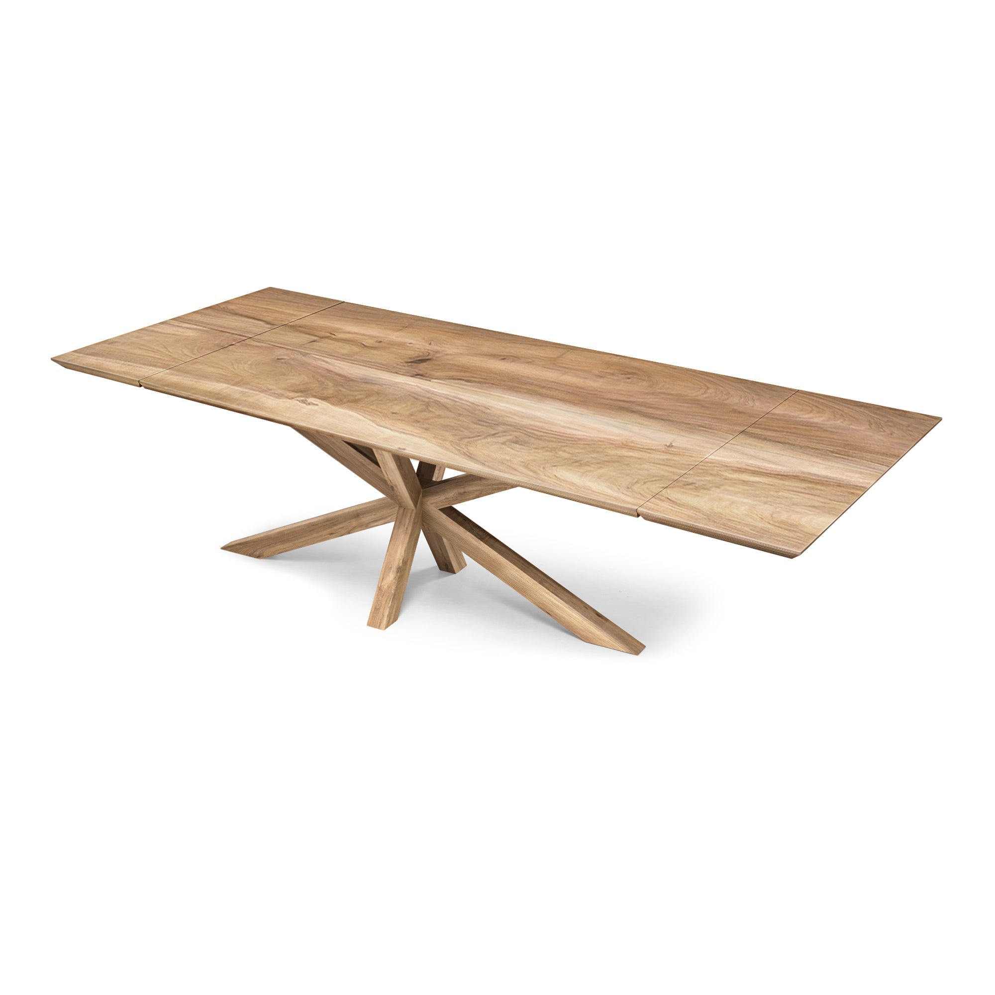 Table à manger extensible en noyer pied araignée - Fabriquée à la main à partir de bois massif - cette table exquise en noyer extensible avec un pied araignée est une superbe pièce.