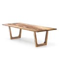 Table à manger extensible en noyer – Fabriquée à la main à partir de bois massif – cette exquise table à manger extensible en noyer naturel apportera une touche d'élégance à n'importe quel