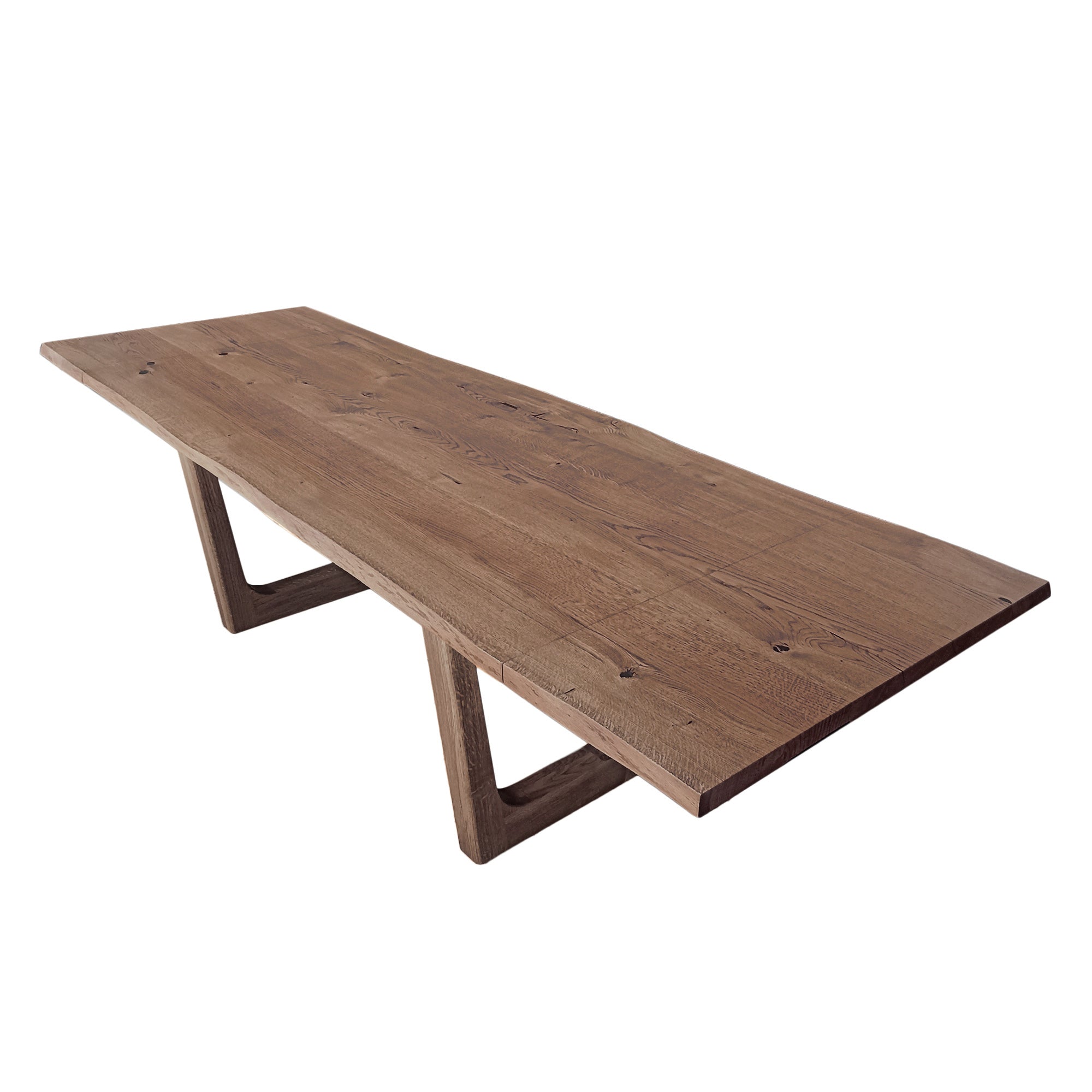 Table à manger extensible en chêne – Fabriquée à la main en bois massif – La table à manger extensible en chêne massif est un ajout magnifique à toute maison – Son plateau extensible