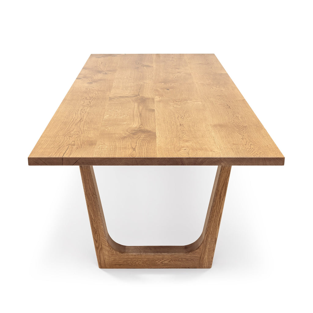 Table à manger extensible en chêne – Fabriquée à la main en bois massif – La table à manger extensible en chêne massif est un ajout magnifique à toute maison – Son plateau extensible
