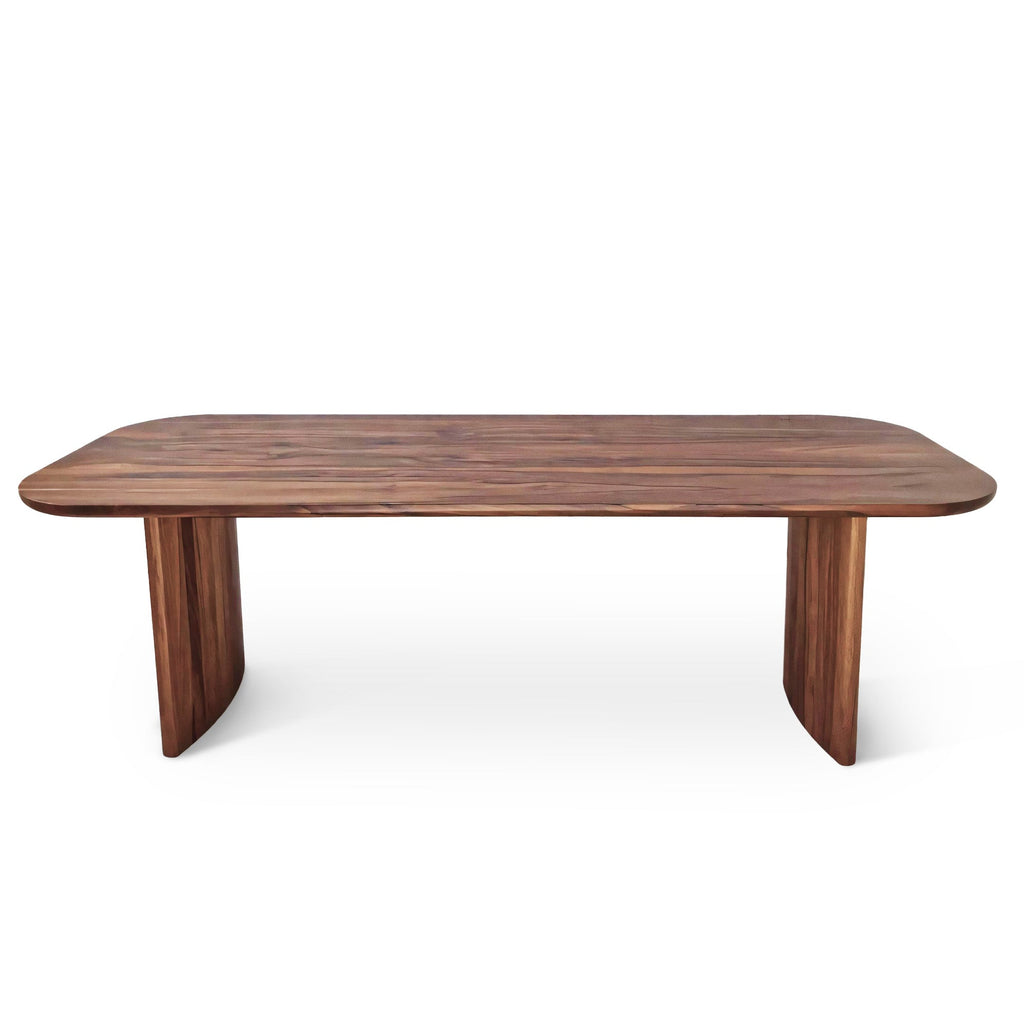 Table à manger en noyer - La table affiche un design unique avec des pieds magnifiquement incurvés sur les côtés - entièrement fabriquée en noyer massif - La