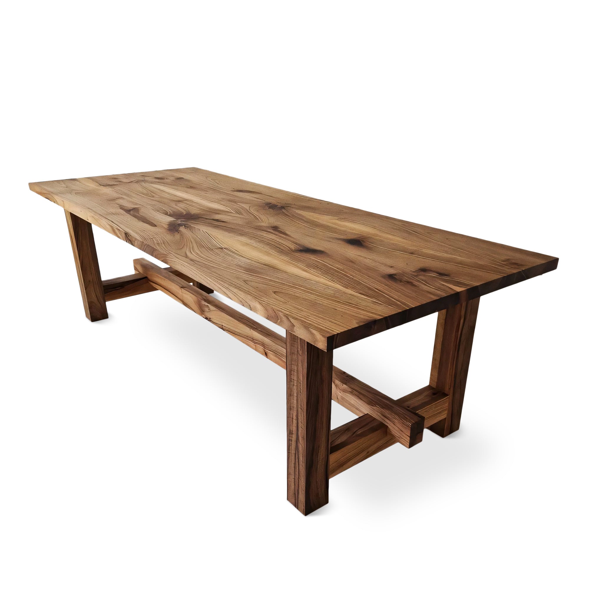 Table à Manger Extensible en Noyer – Découvrez notre table à manger extensible en noyer massif – une pièce qui allie harmonieusement le charme serein du style rustique.