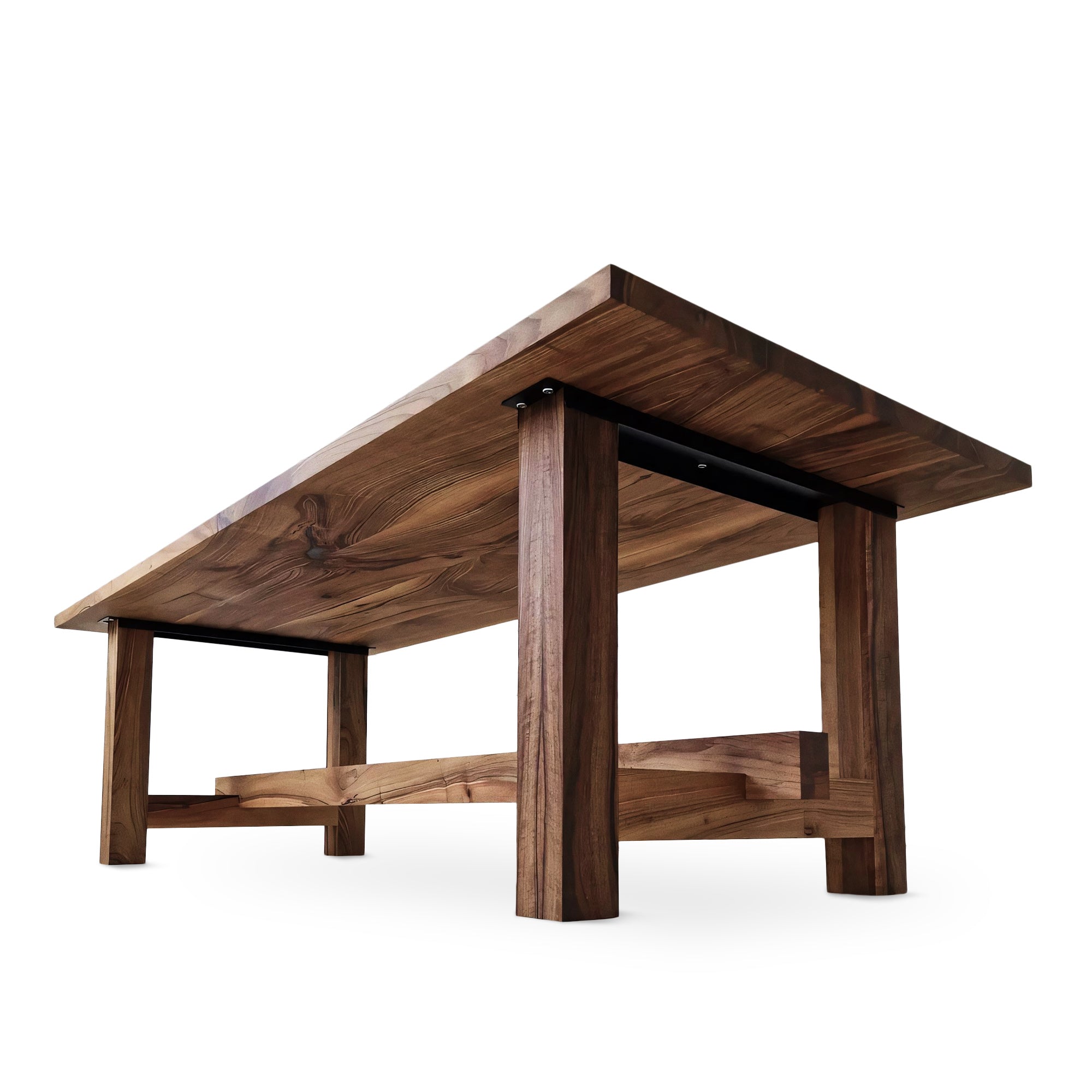 Table à Manger Extensible en Noyer – Découvrez notre table à manger extensible en noyer massif – une pièce qui allie harmonieusement le charme serein du style rustique.