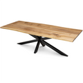 Table à manger extensible en noyer pied araignée - Fabriquée à la main à partir de bois massif - cette table exquise en noyer extensible avec un pied araignée est une superbe pièce.