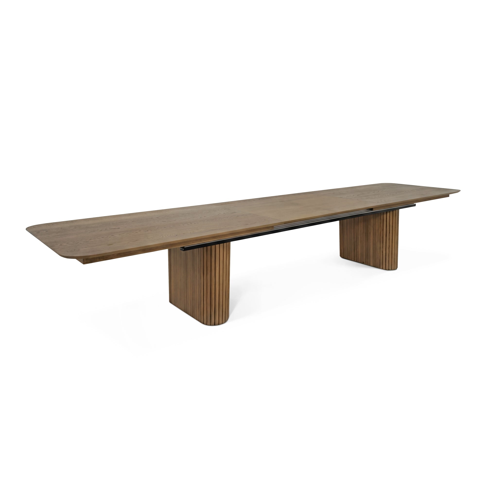 Table de salle à manger Chêne Chocolat - La table présente un design unique avec de magnifiques pieds incurvés sur les côtés - entièrement fabriquée en noyer massif