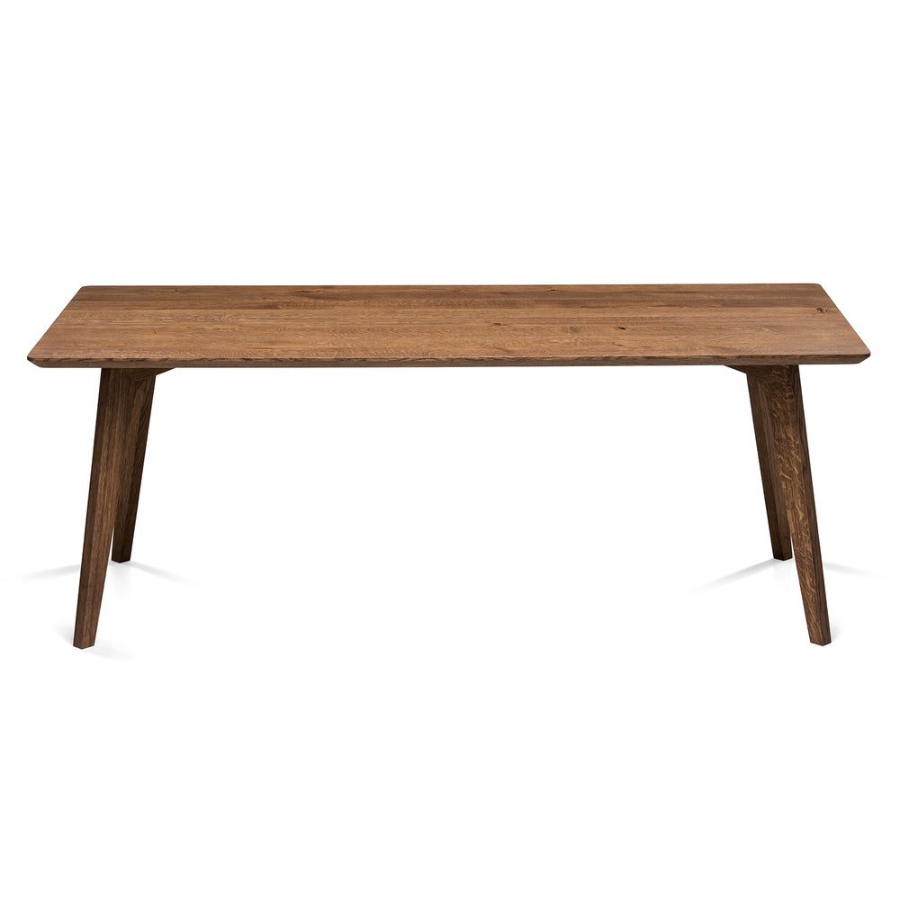 Table à manger extensible en chêne couleur chocolat – Fabriquée à la main à partir de bois massif – cette exquise table extensible en chêne foncé de la collection est une magnifique