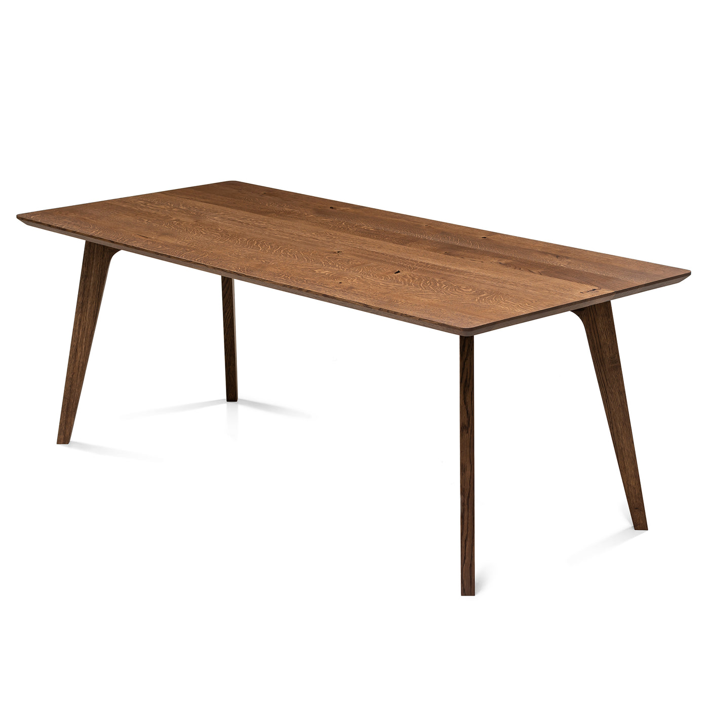 Table à manger extensible en chêne couleur chocolat – Fabriquée à la main à partir de bois massif – cette exquise table extensible en chêne foncé de la collection est une magnifique