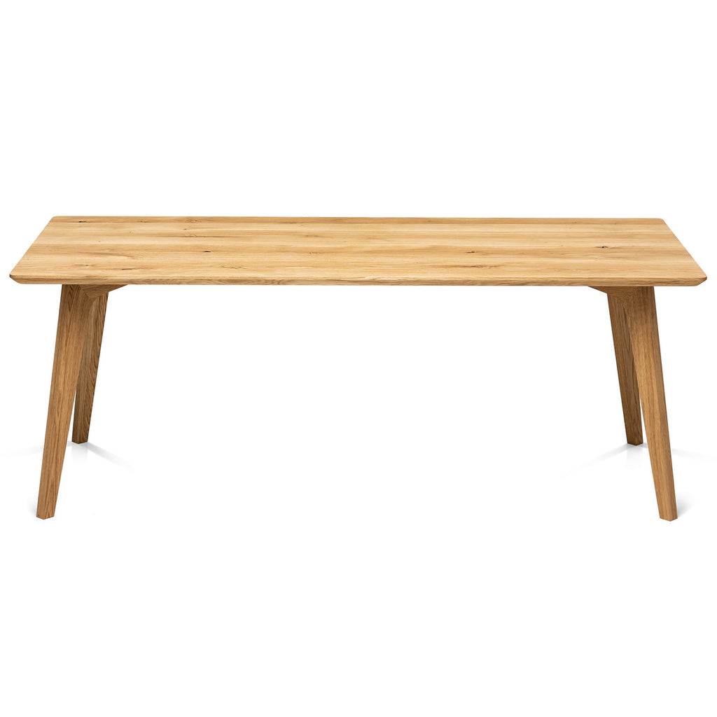 Table à manger en chêne - Fabriquée à la main à partir de bois massif - cette exquise table à manger extensible en chêne massif de la collection est une magnifique