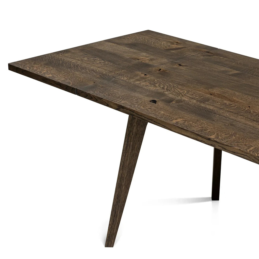Table à manger extensible en chêne couleur charbon - Fabriquée à la main à partir de bois massif - cette magnifique table à manger extensible en chêne de la collection est un superbe