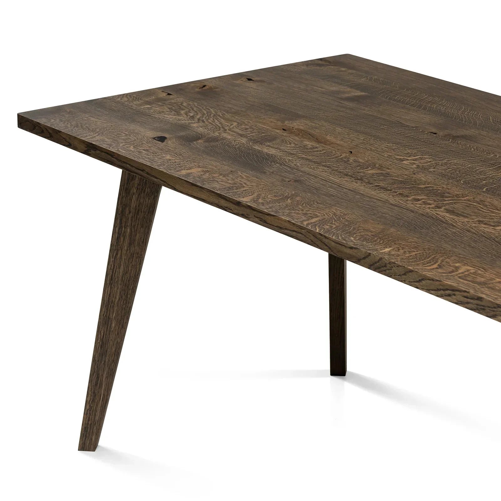 Table à manger extensible en chêne couleur charbon - Fabriquée à la main à partir de bois massif - cette magnifique table à manger extensible en chêne de la collection est un superbe